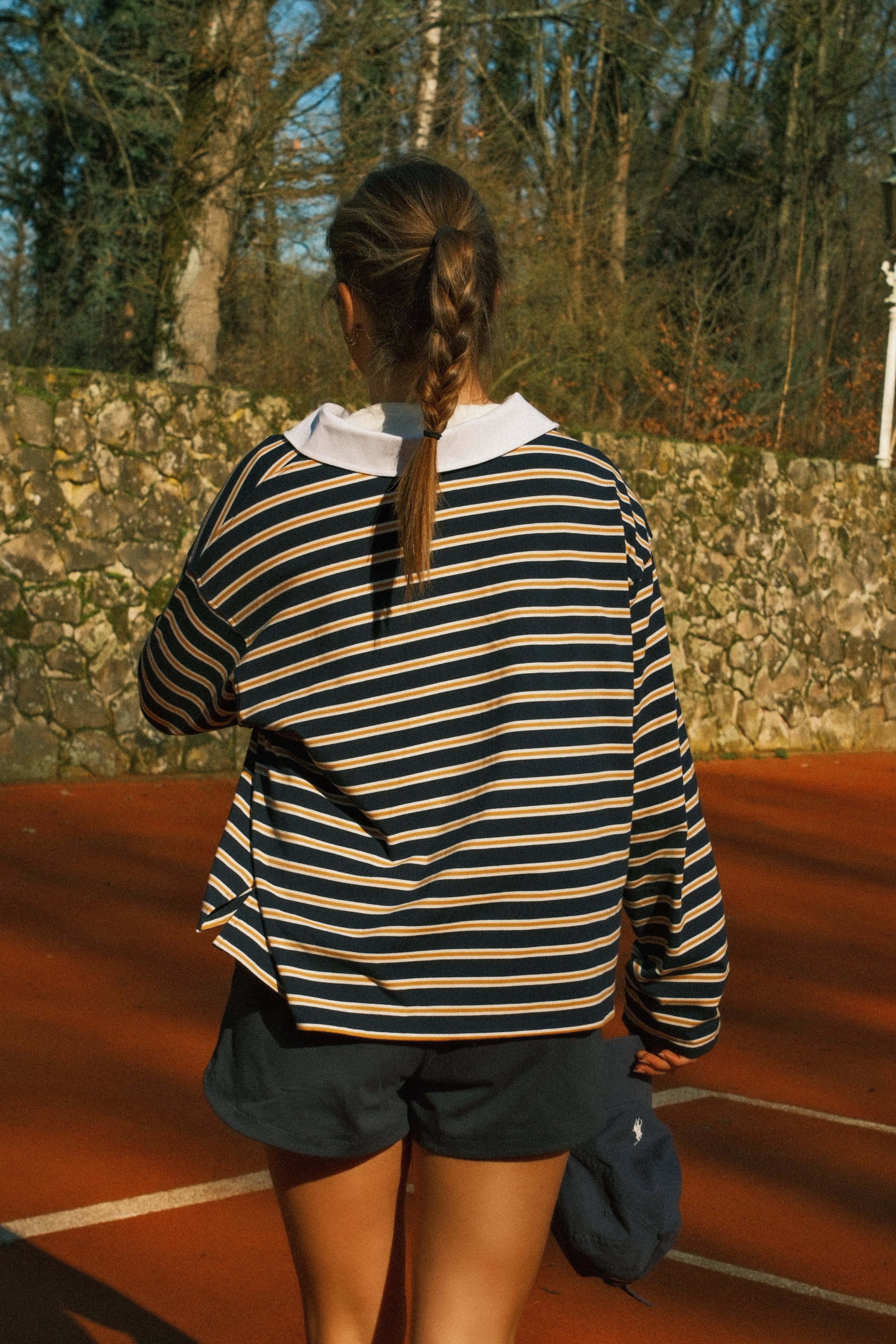 STRIPED HAILEY POLO NAVY