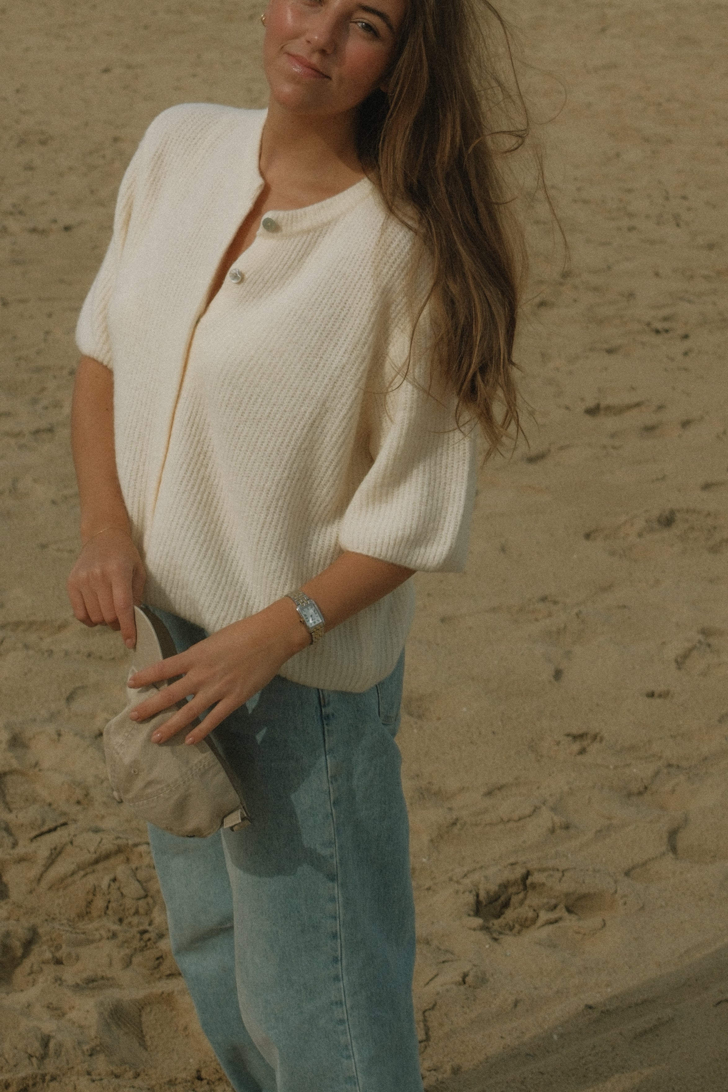THE AMARA CARDIGAN OFF-WHITE