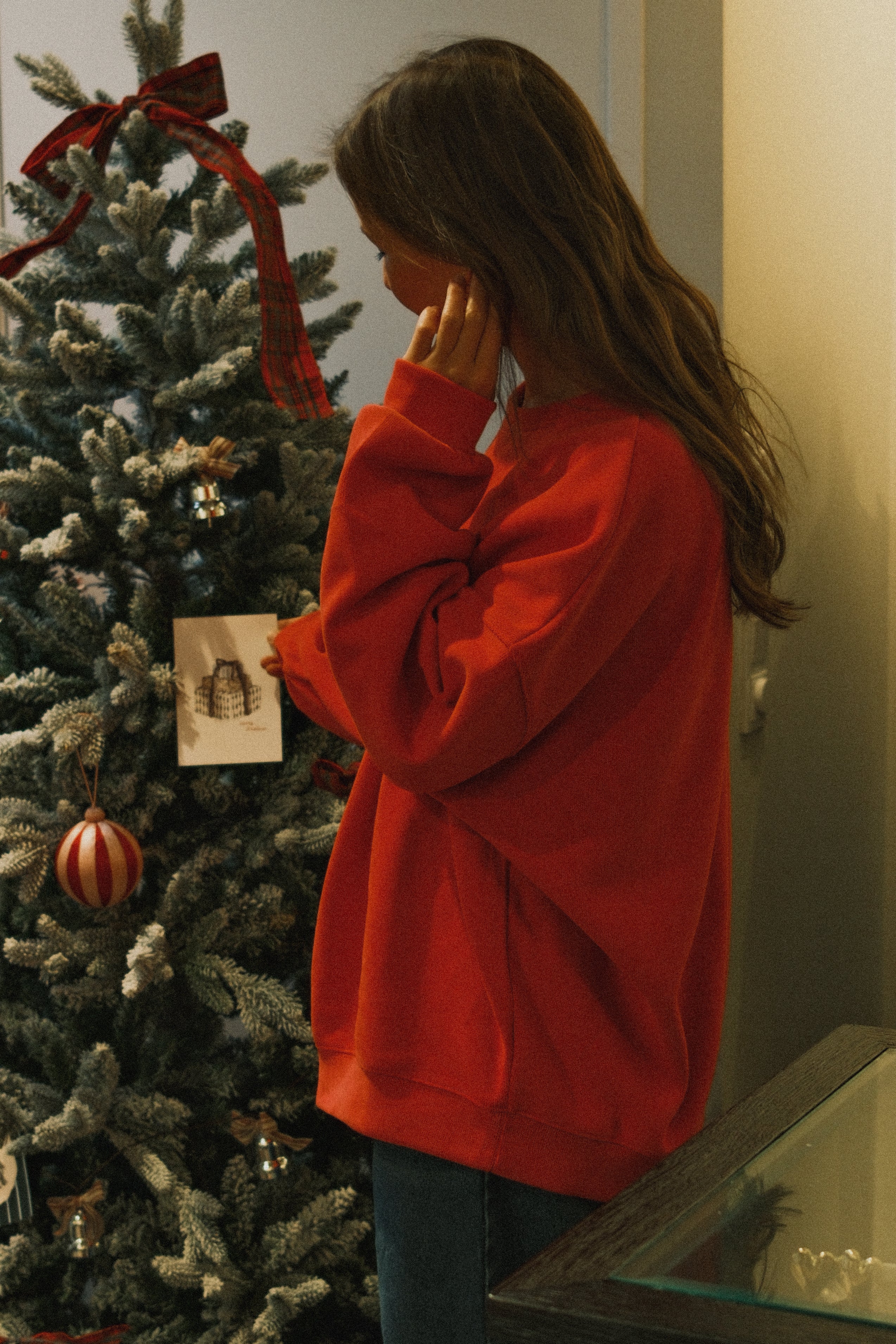 OVERSIZED WINTER SWEATER RED