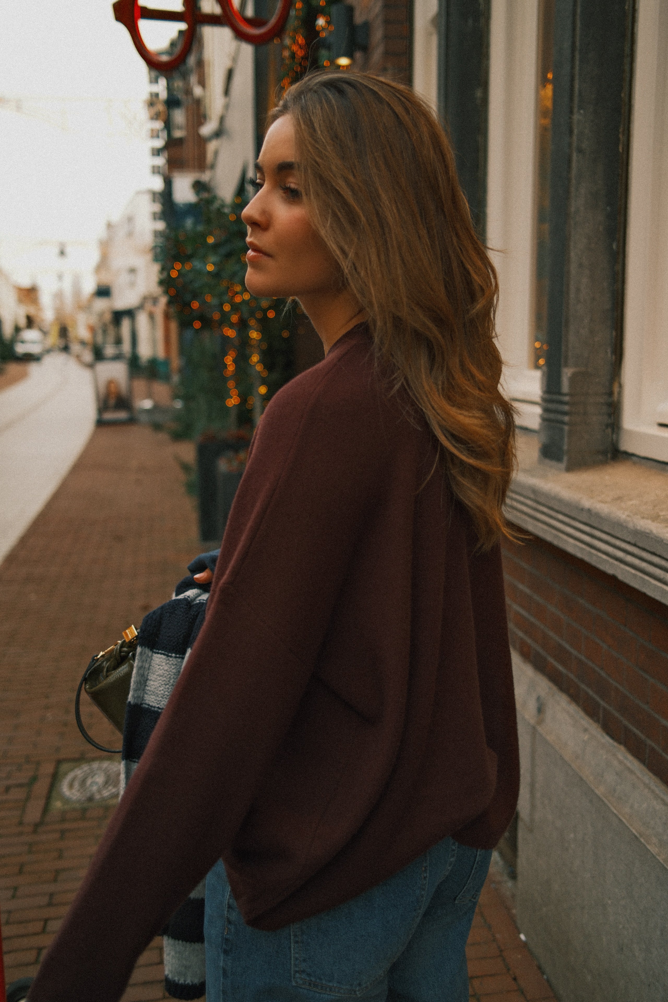 OVERSIZED ELLE SWEATER BORDEAUX