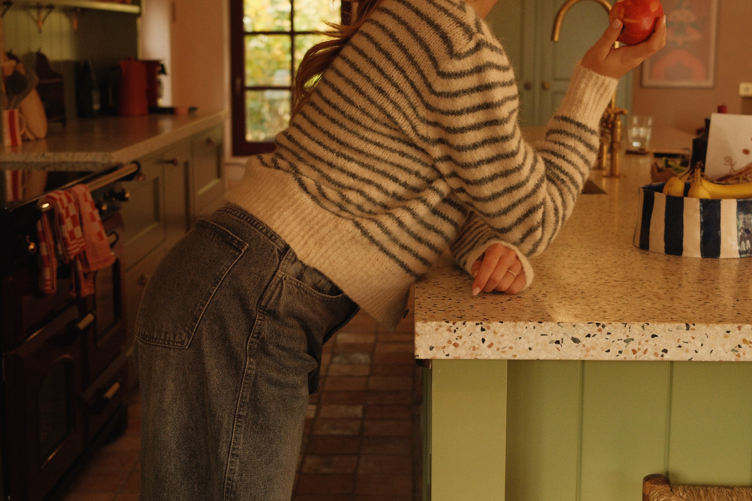 THE CHARLOTTE CARDIGAN STRIPED GREY