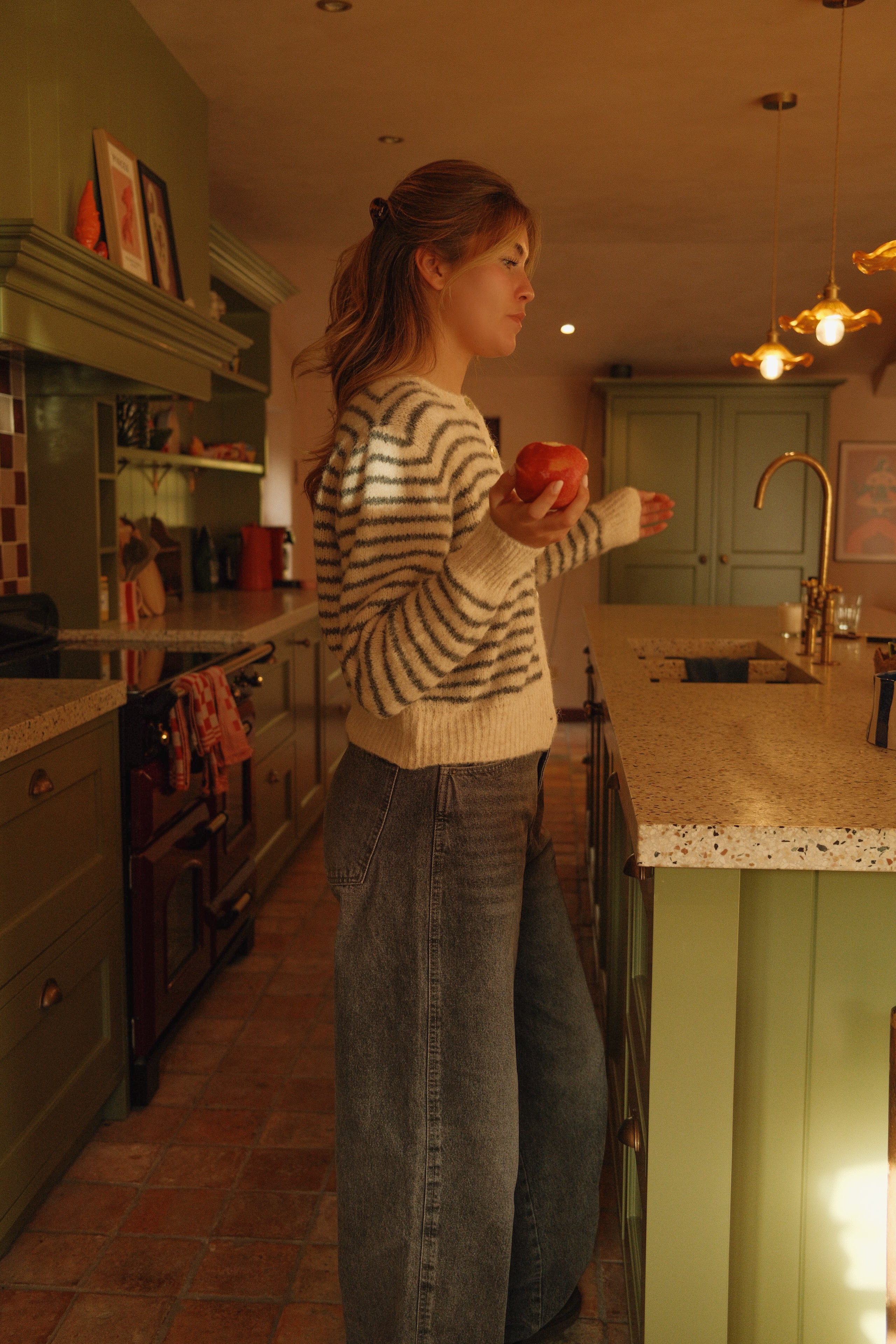 THE CHARLOTTE CARDIGAN STRIPED GREY