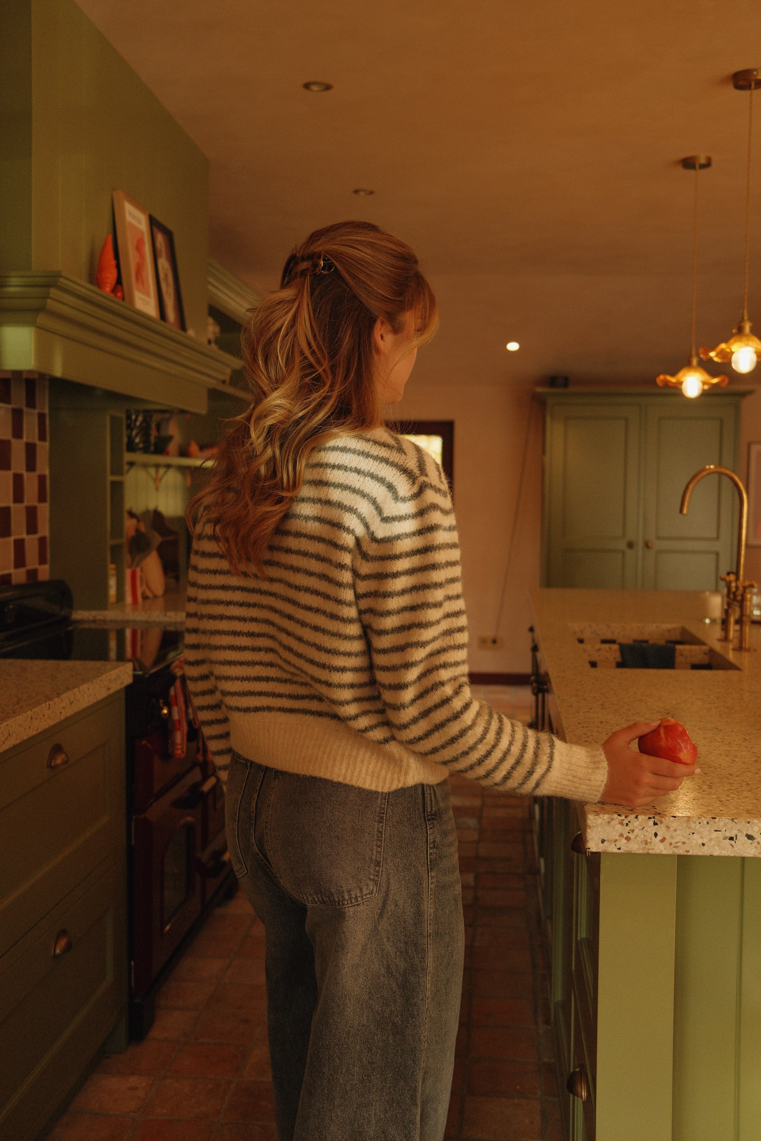 THE CHARLOTTE CARDIGAN STRIPED GREY