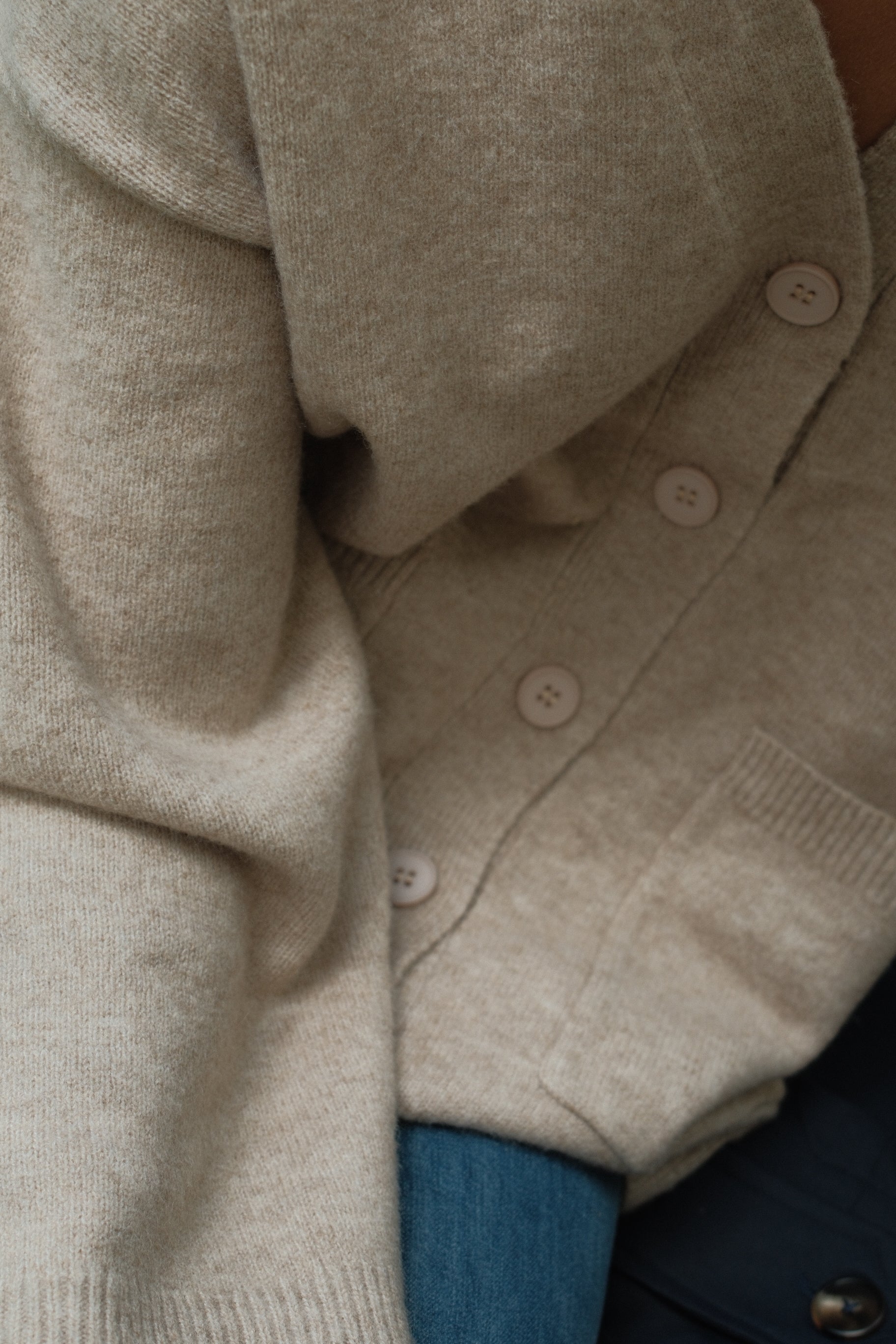 TAUPE CARDIGAN OVERSIZED
