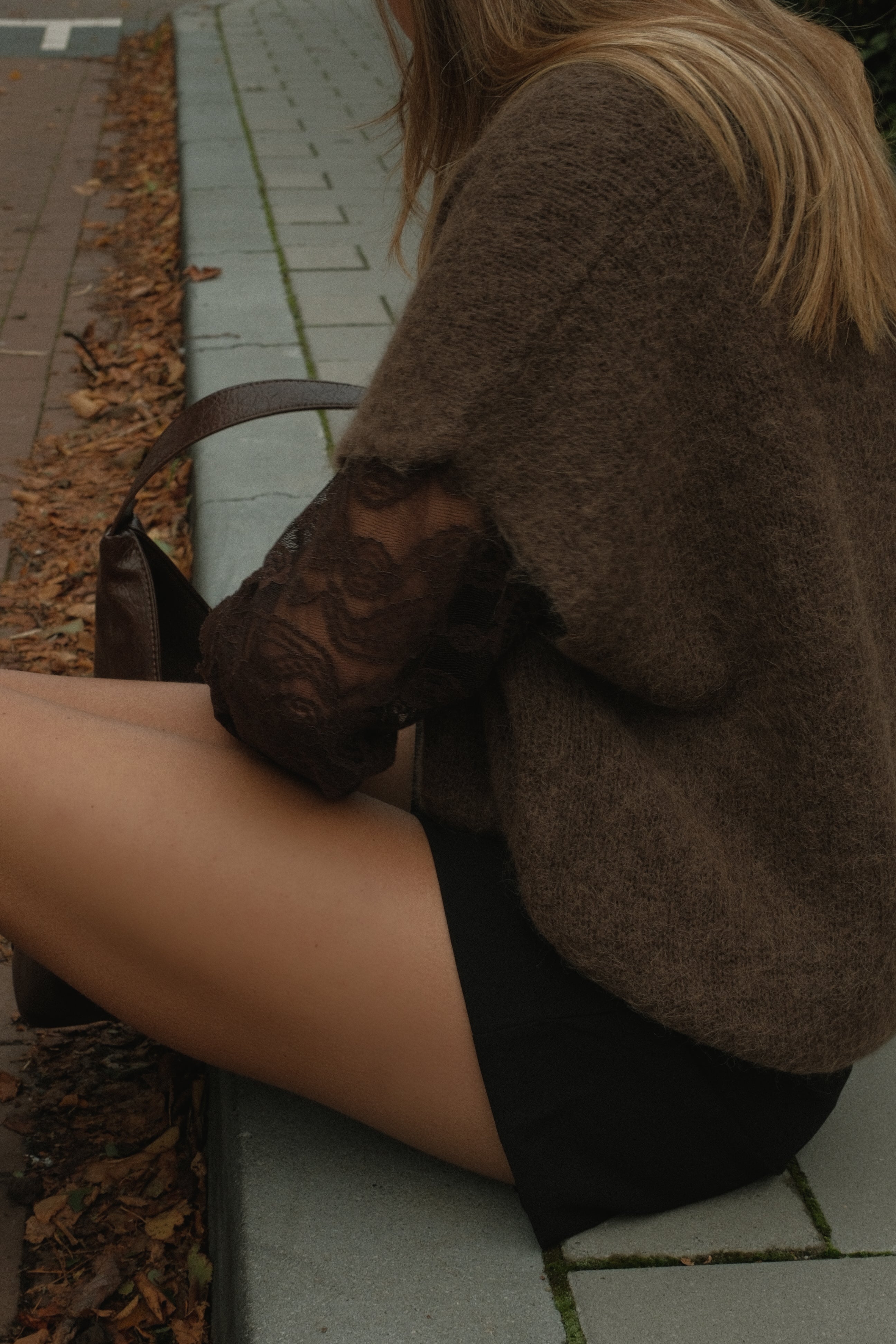 OVERSIZED ALPACA SPENCER CHOCO