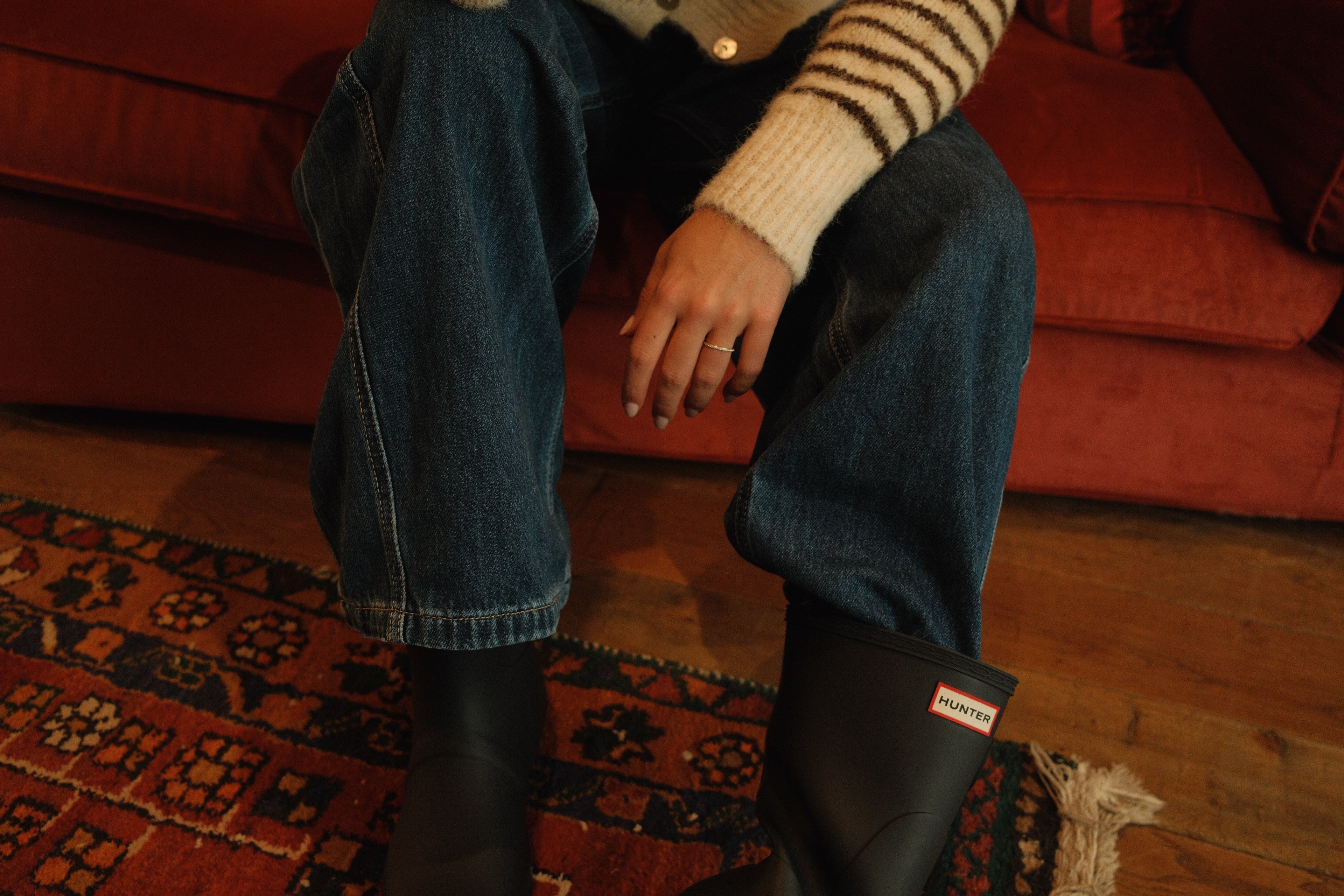 THE CHARLOTTE CARDIGAN STRIPED CHOCO