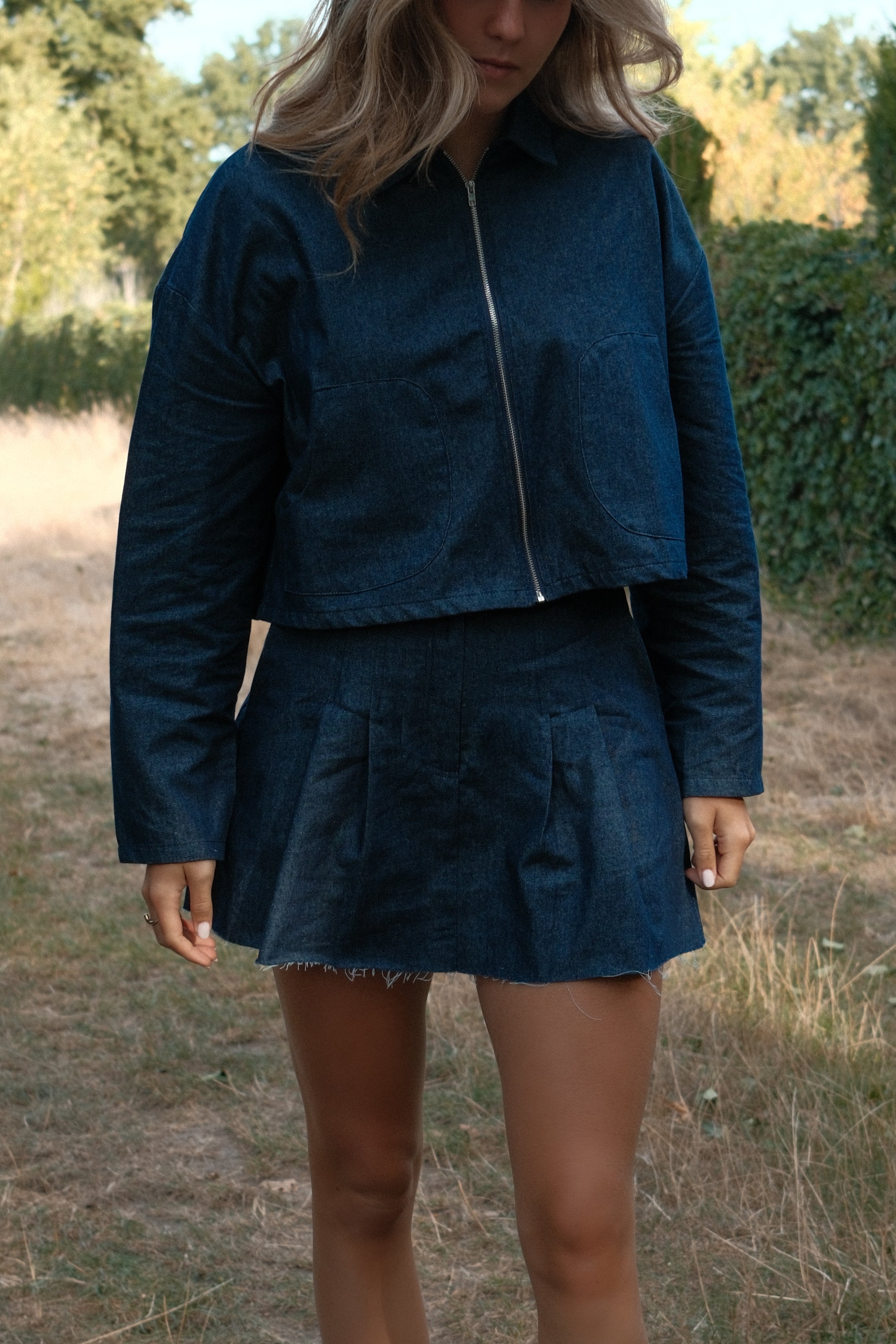 SKIRT & JACKET DENIM SET