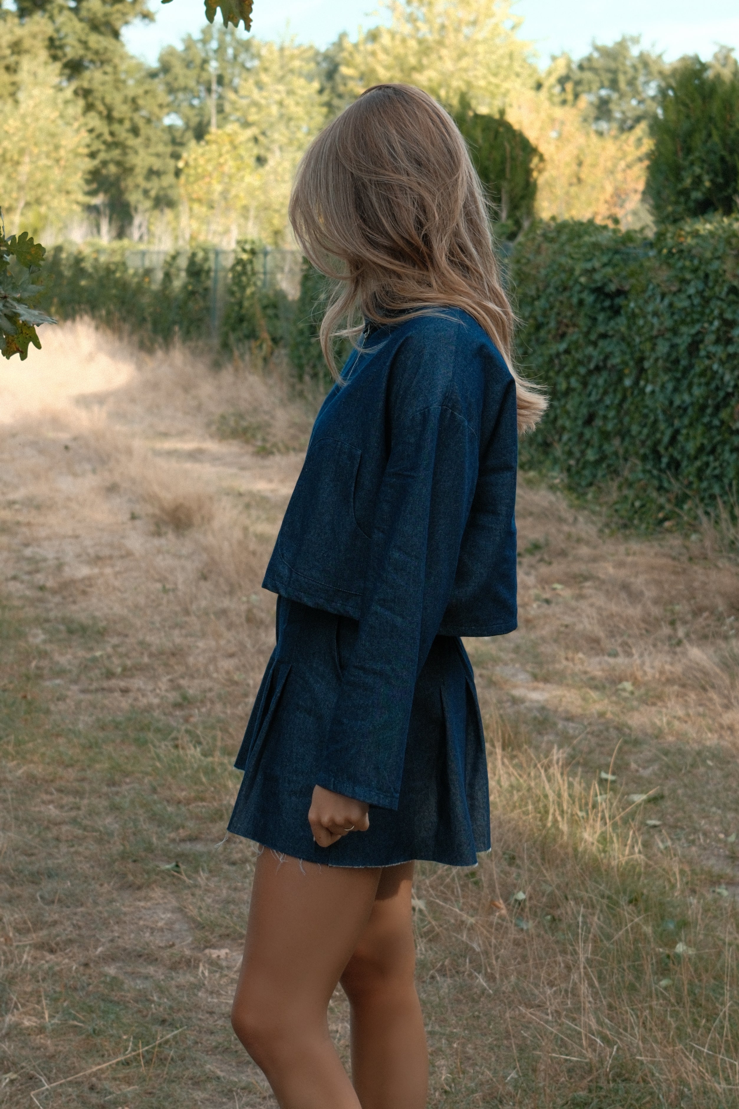 SKIRT & JACKET DENIM SET