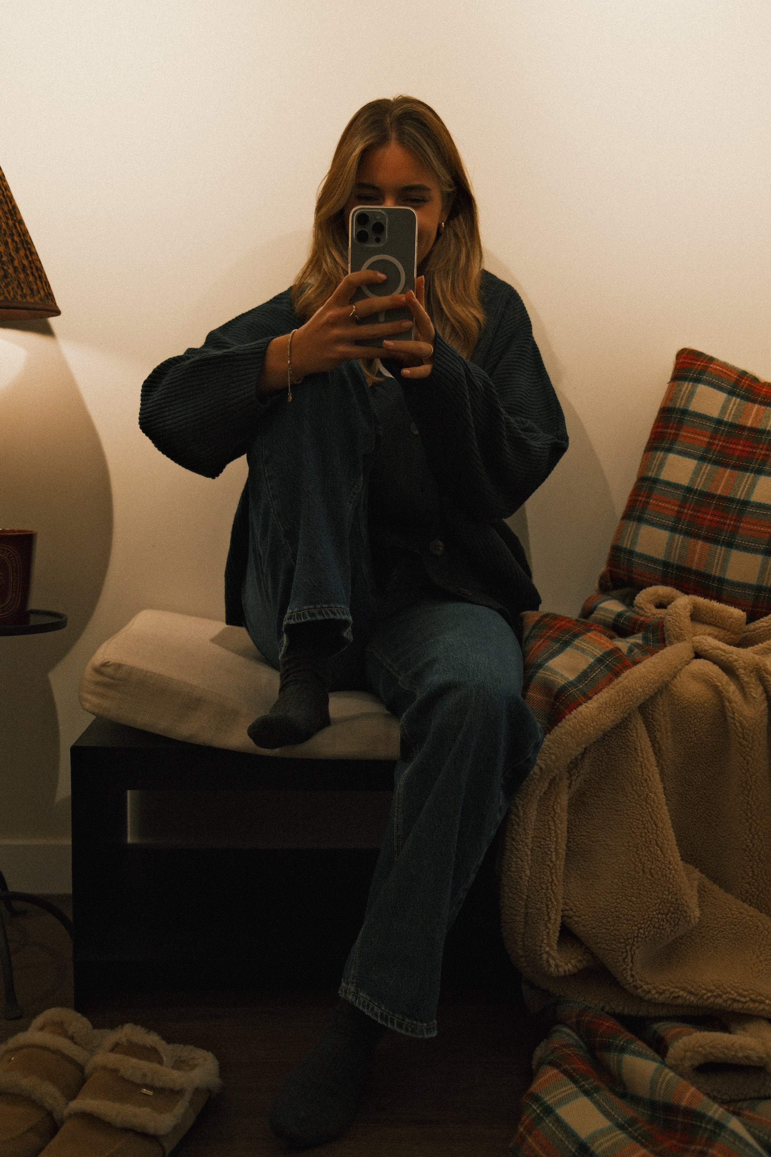 OVERSIZED LAUREN CARDIGAN NAVY