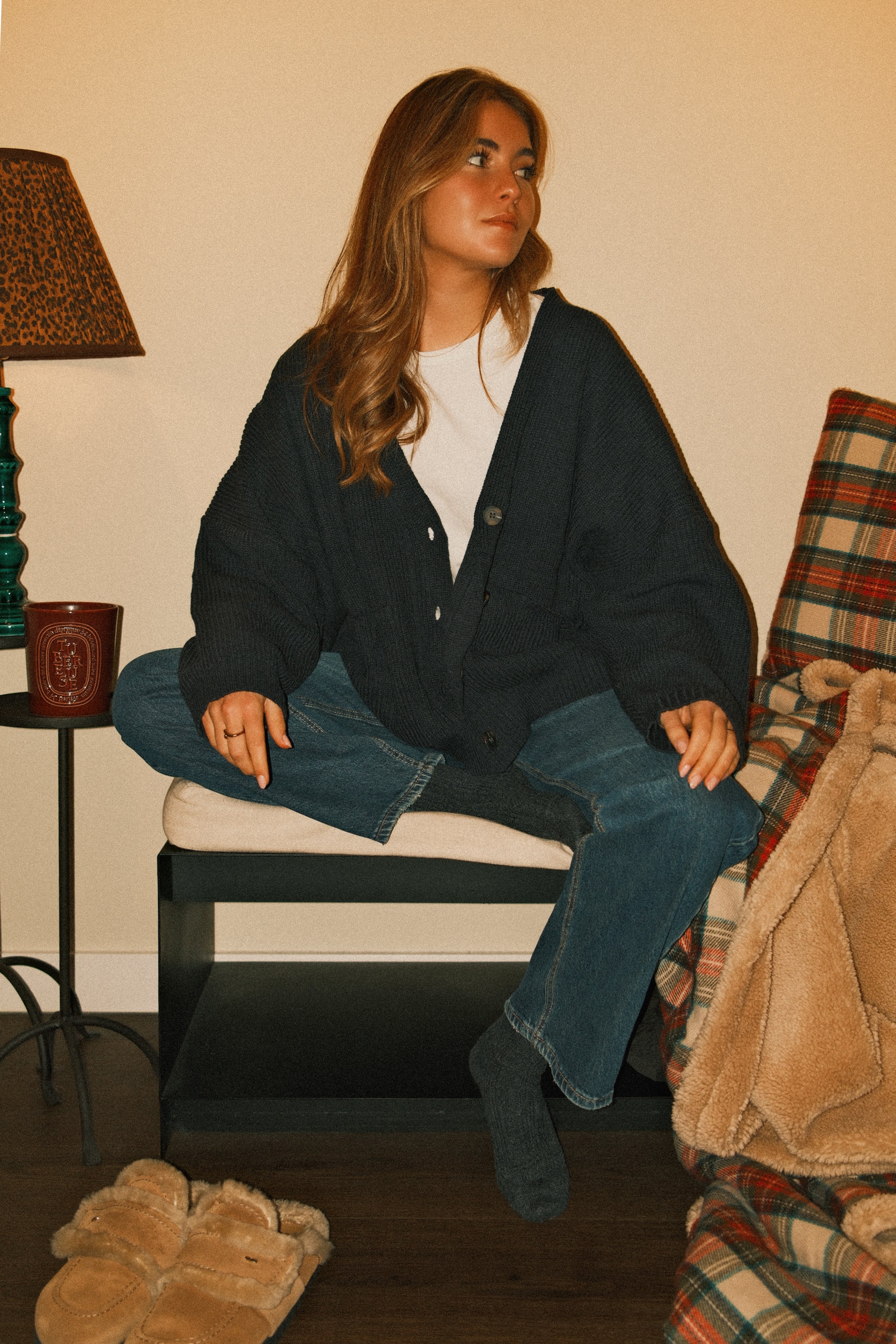 OVERSIZED LAUREN CARDIGAN NAVY