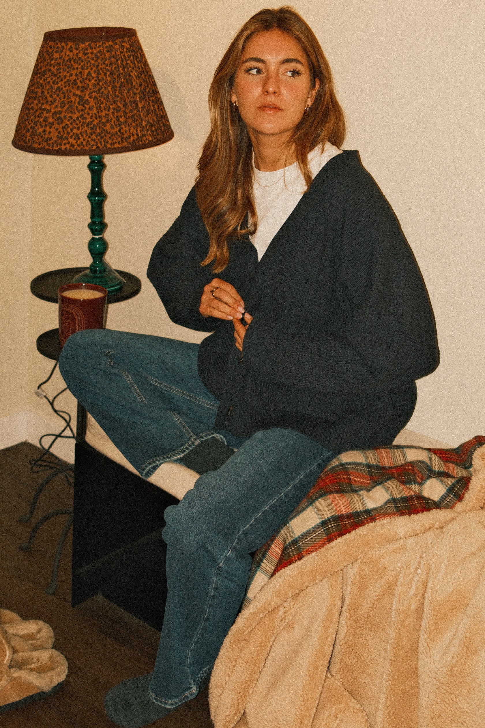 OVERSIZED LAUREN CARDIGAN NAVY