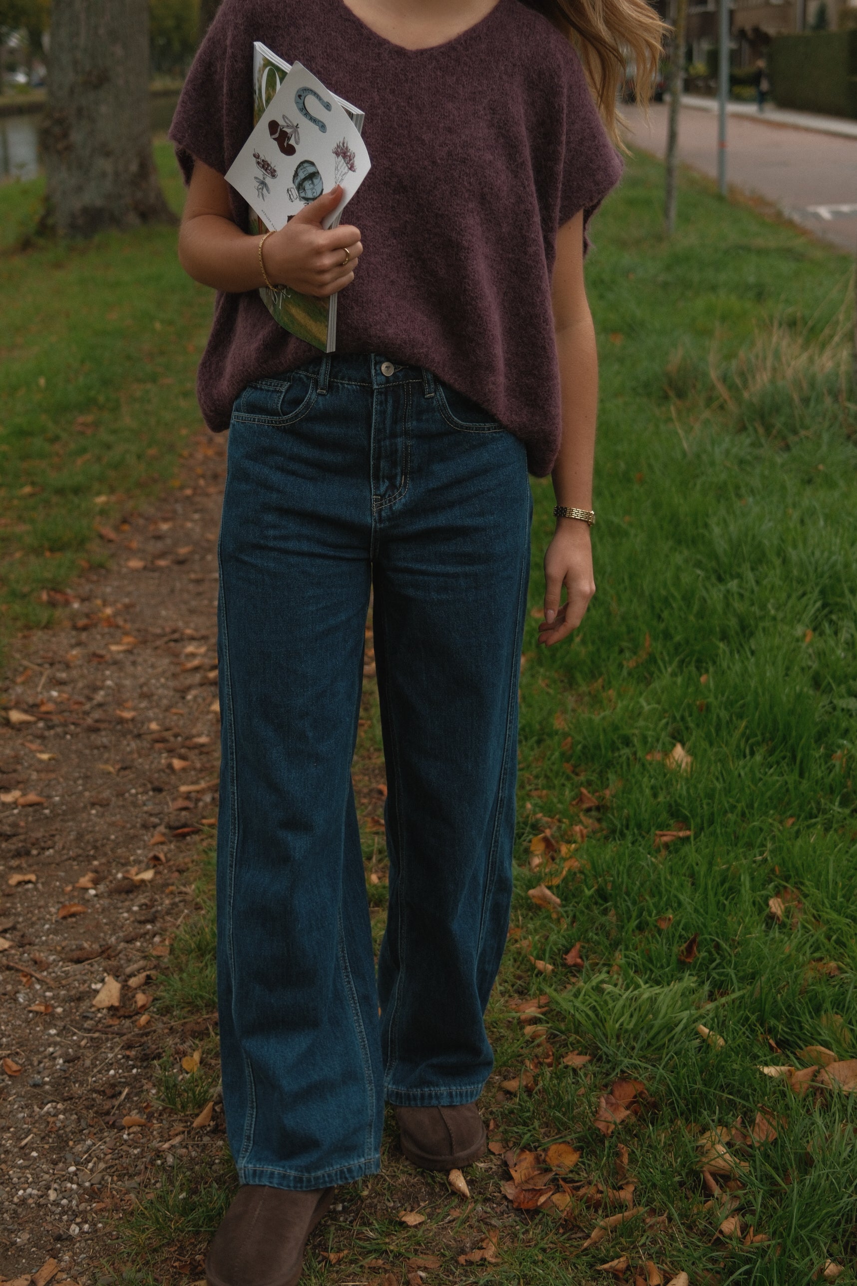 OVERSIZED ALPACA SPENCER AUBERGINE