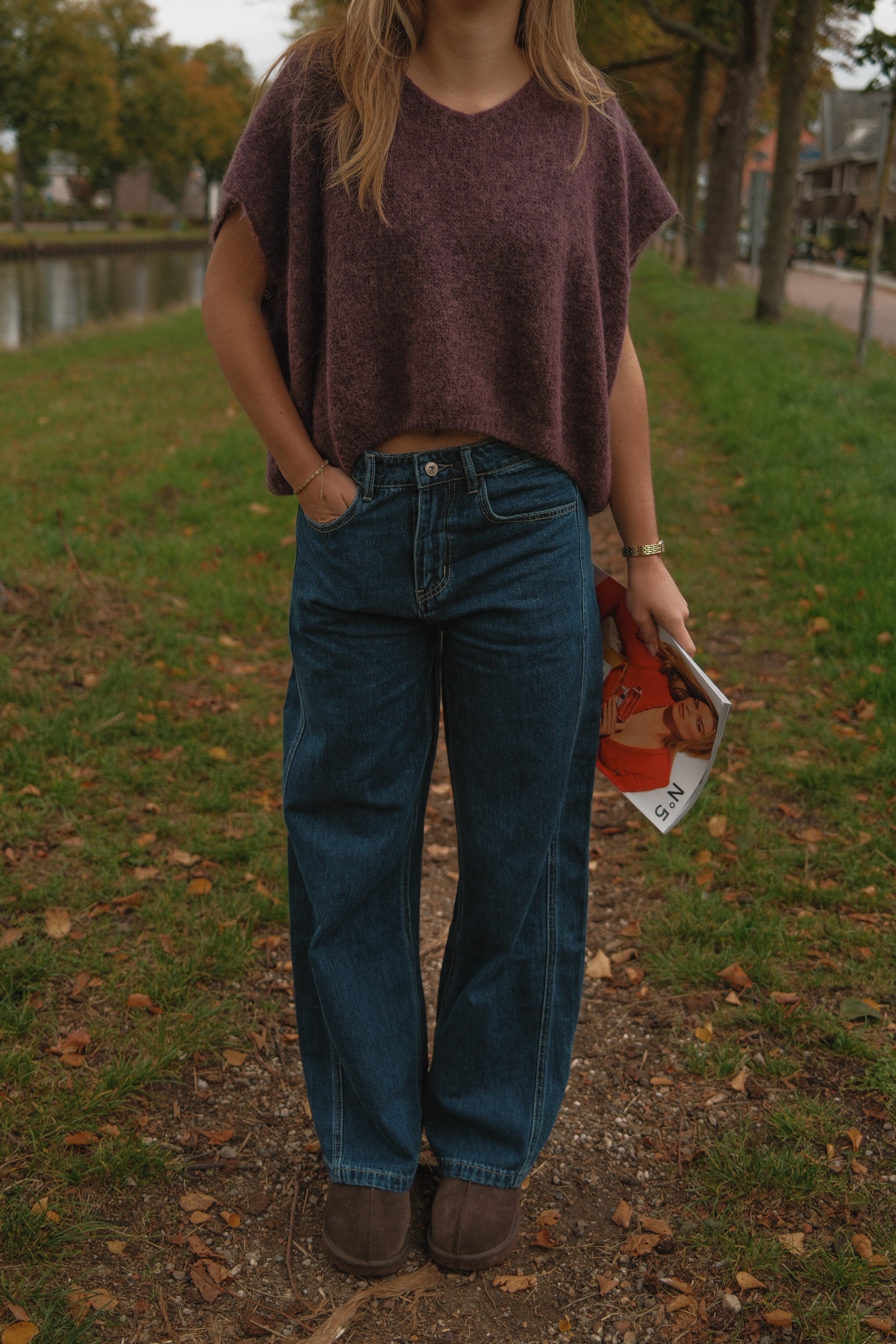 OVERSIZED ALPACA SPENCER AUBERGINE
