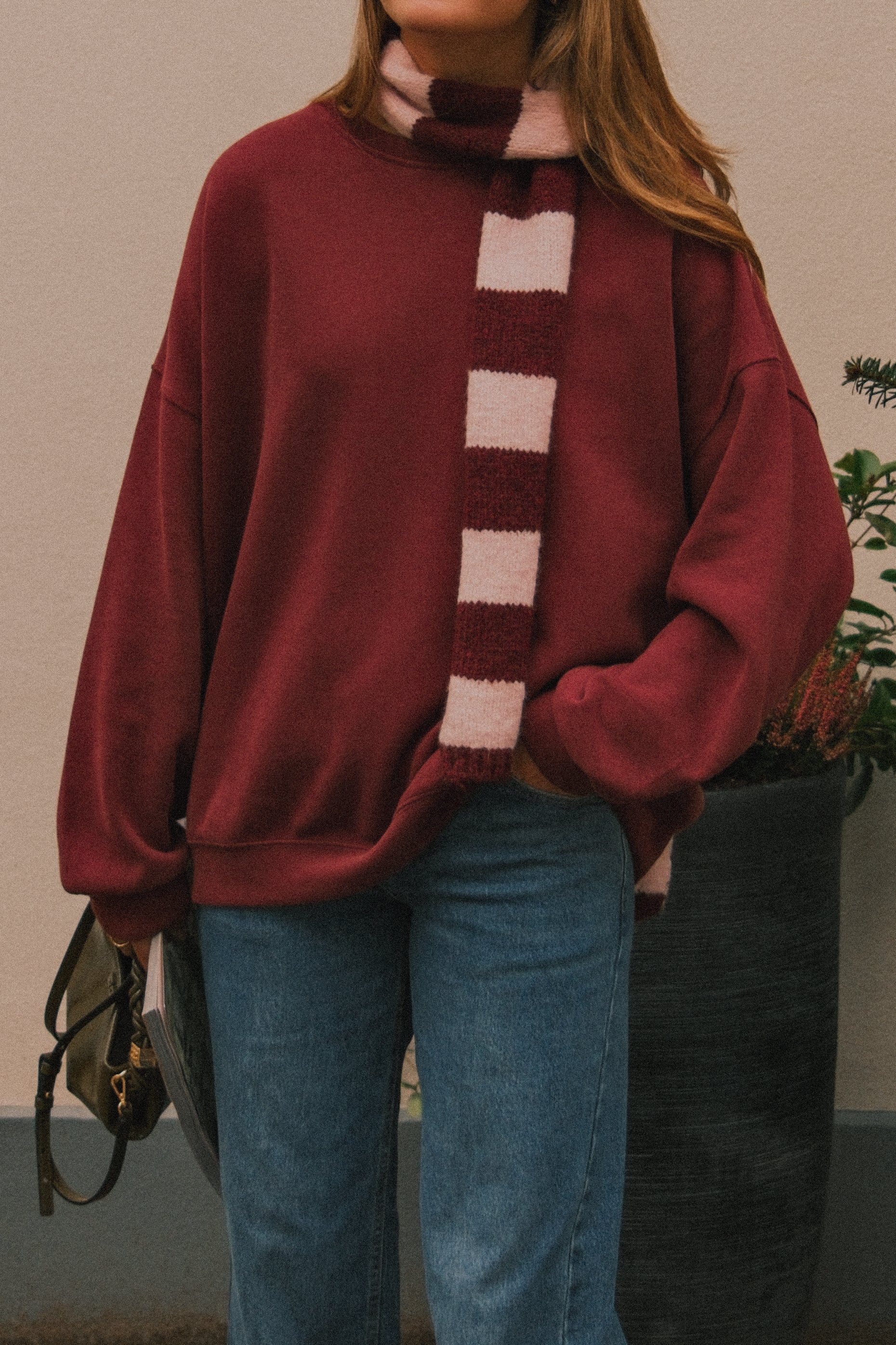 OVERSIZED WINTER SWEATER BORDEAUX