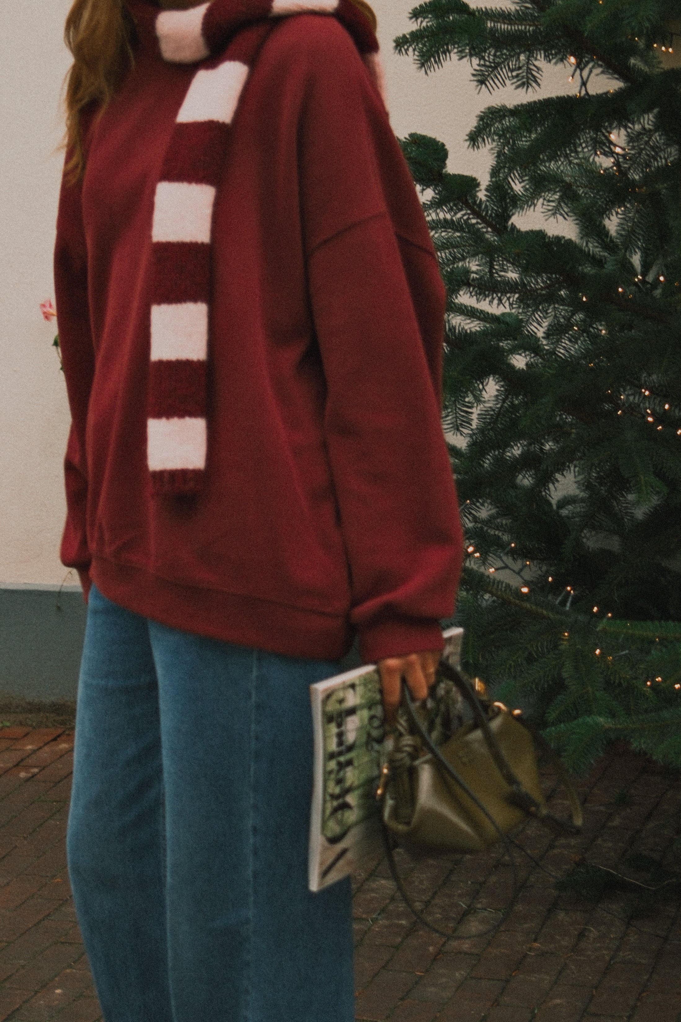 OVERSIZED WINTER SWEATER BORDEAUX