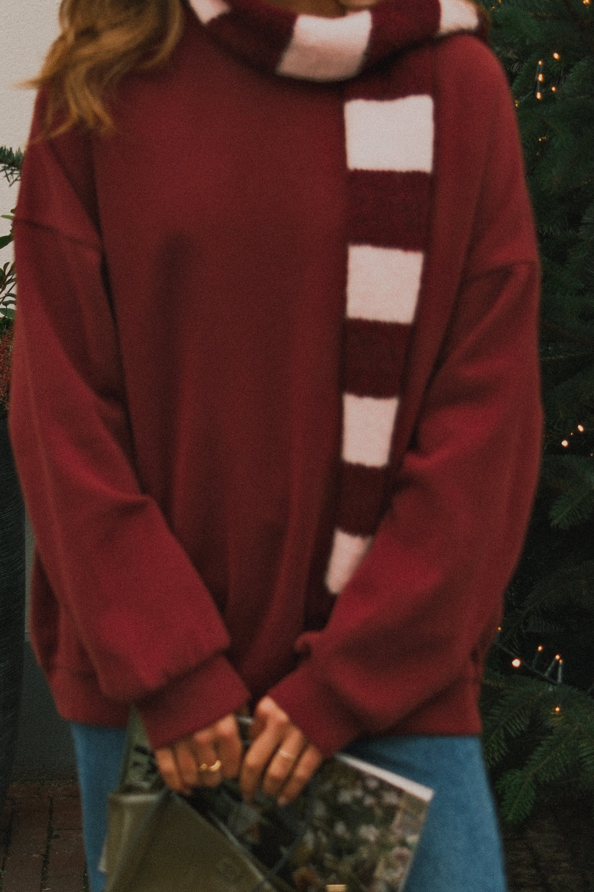 OVERSIZED WINTER SWEATER BORDEAUX