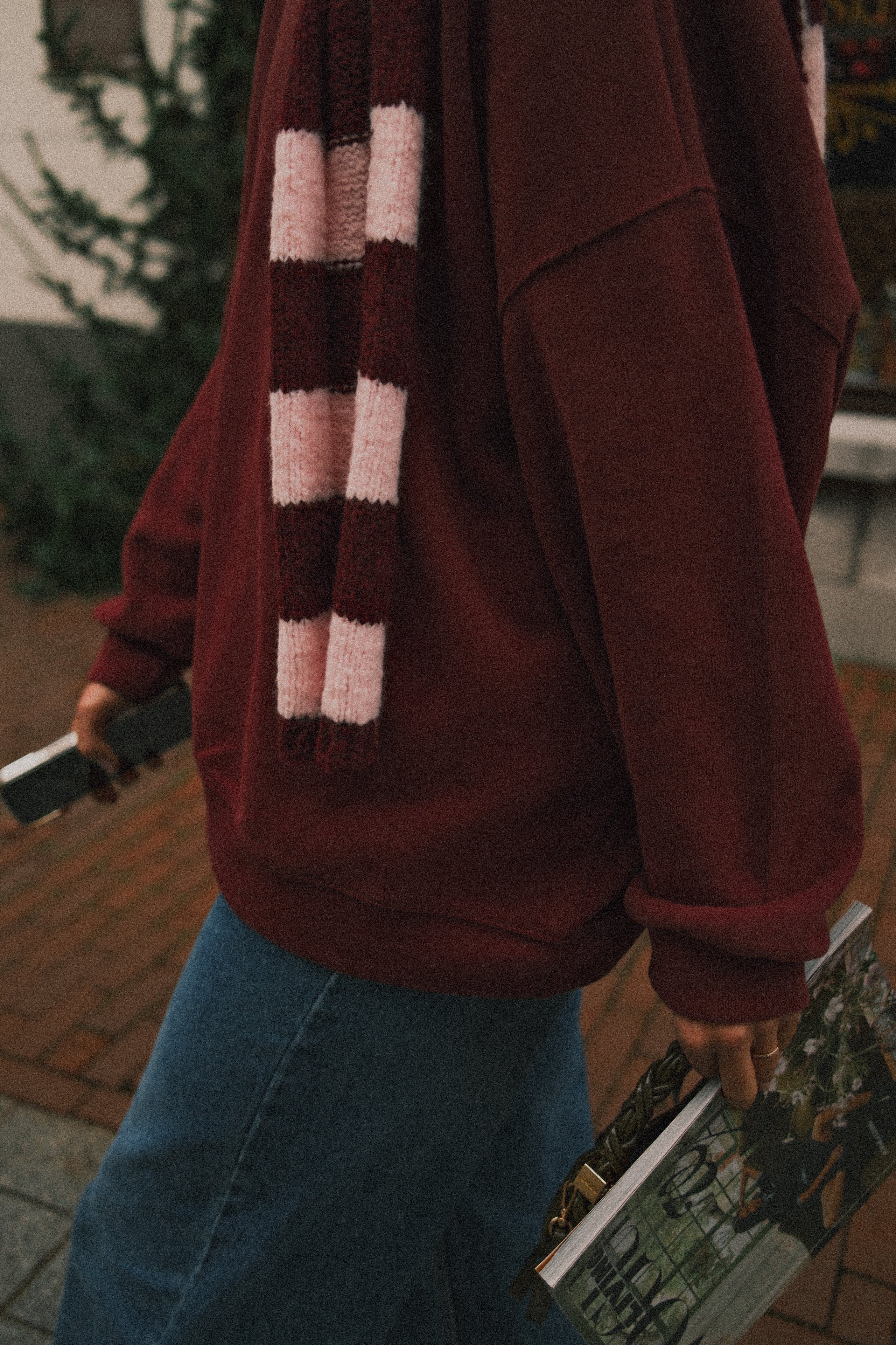 OVERSIZED WINTER SWEATER BORDEAUX