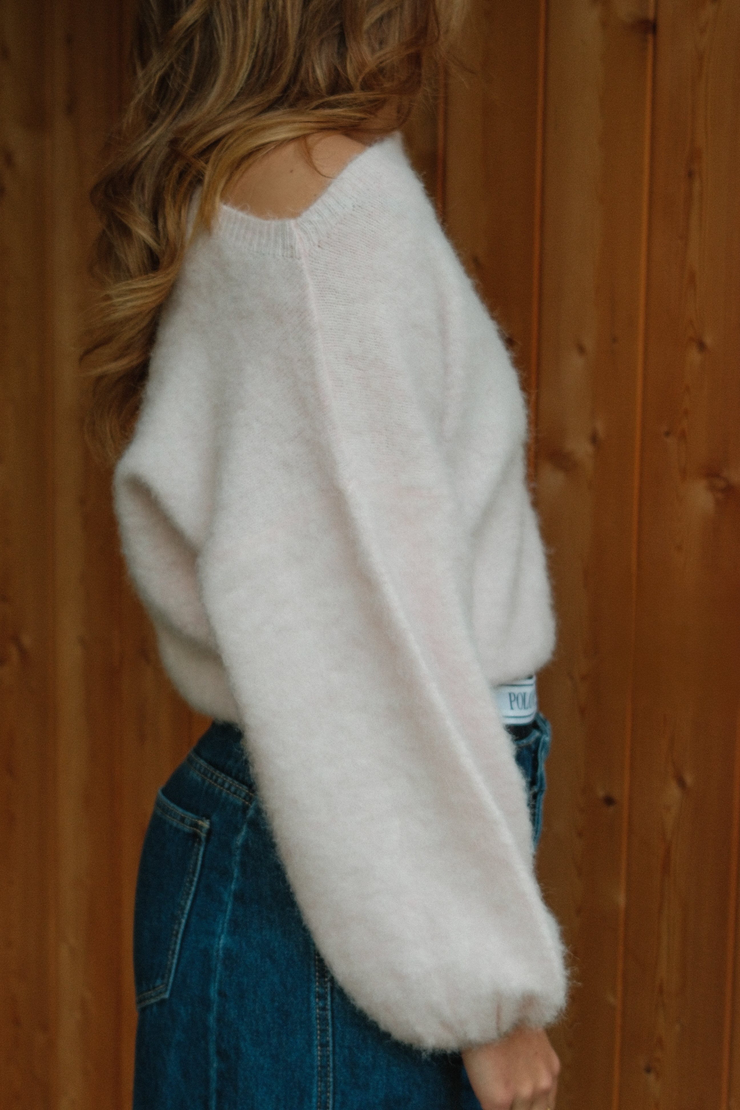 OFF SHOULDER KNIT BABY PINK