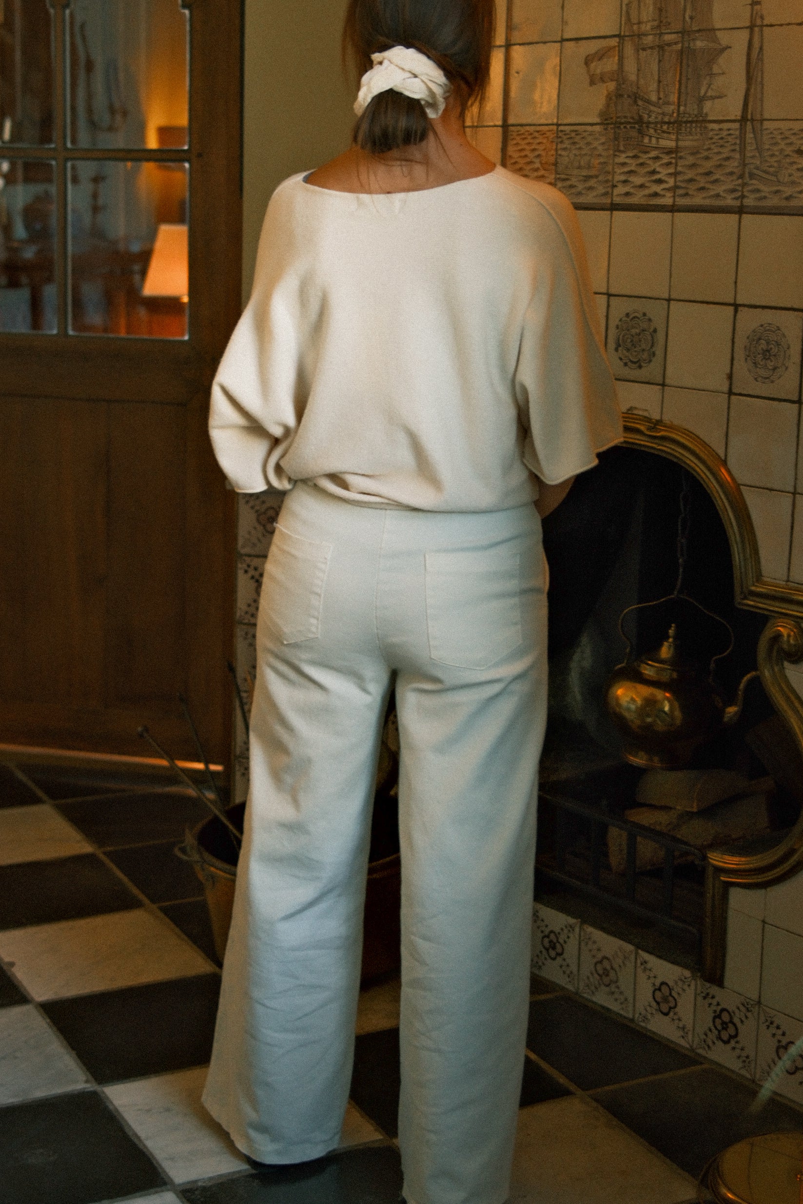 COTTON PANTALON ECRU