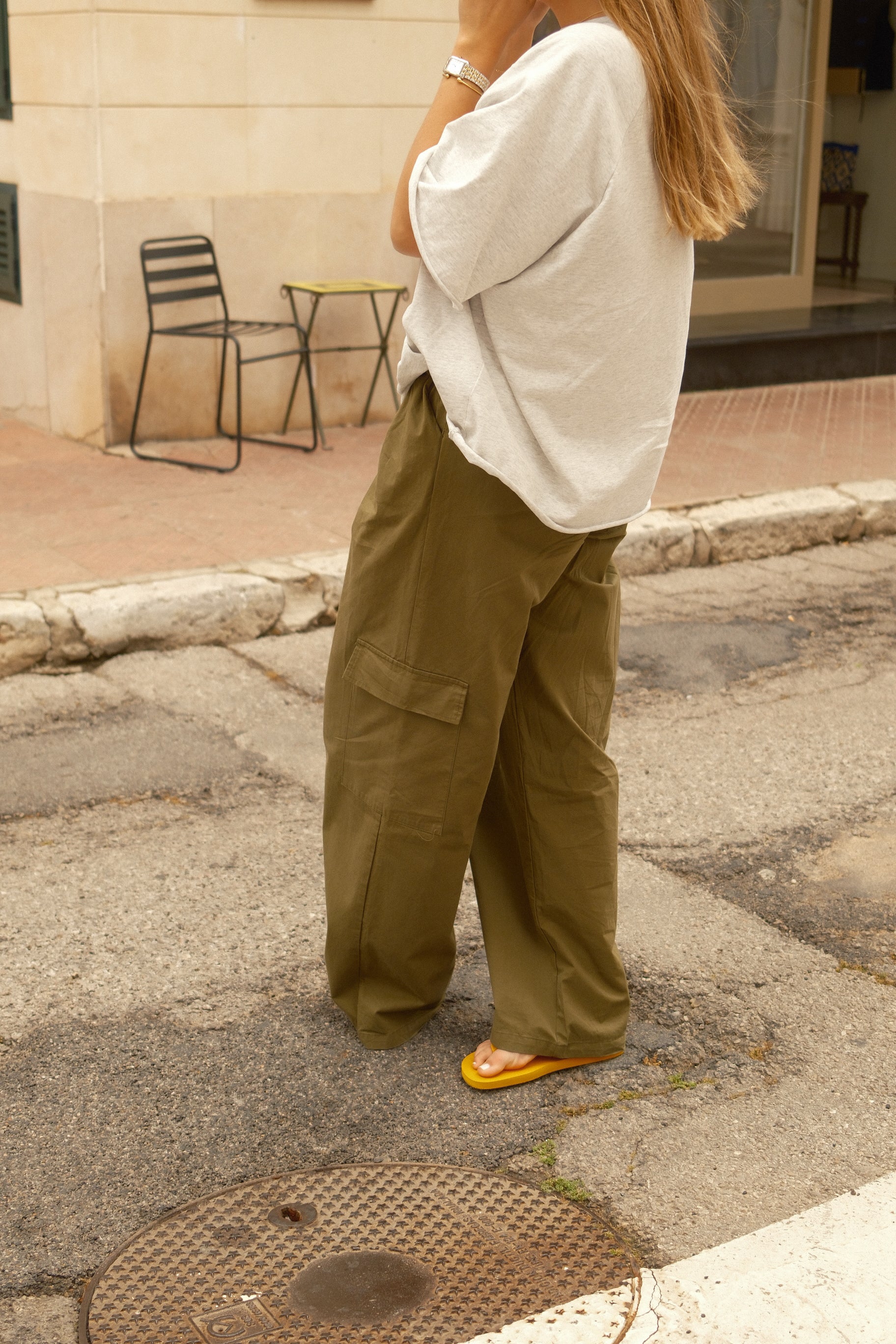 COTTON EMMA PANTALON KAKI
