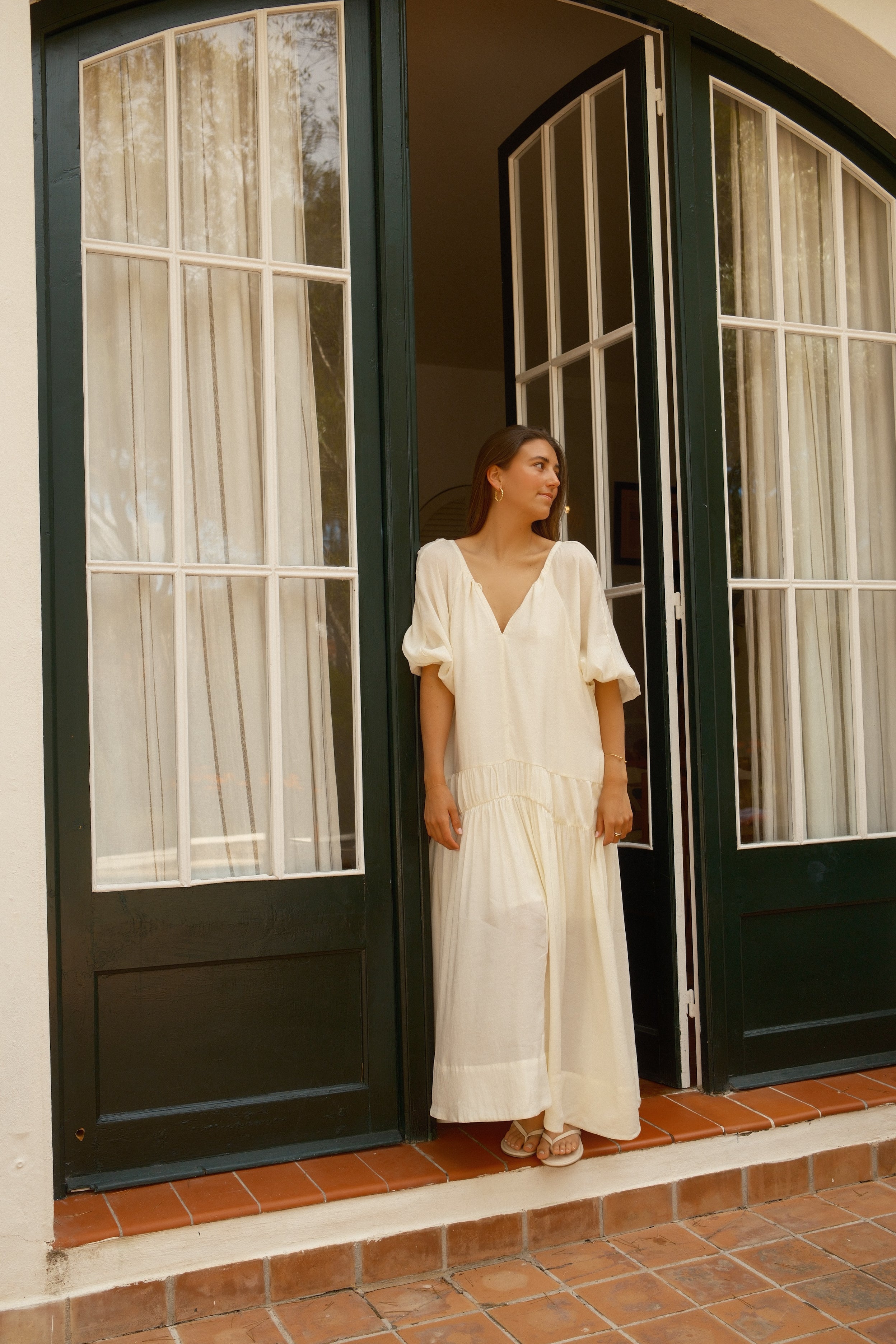 OLIVIA MAXI DRESS ECRU