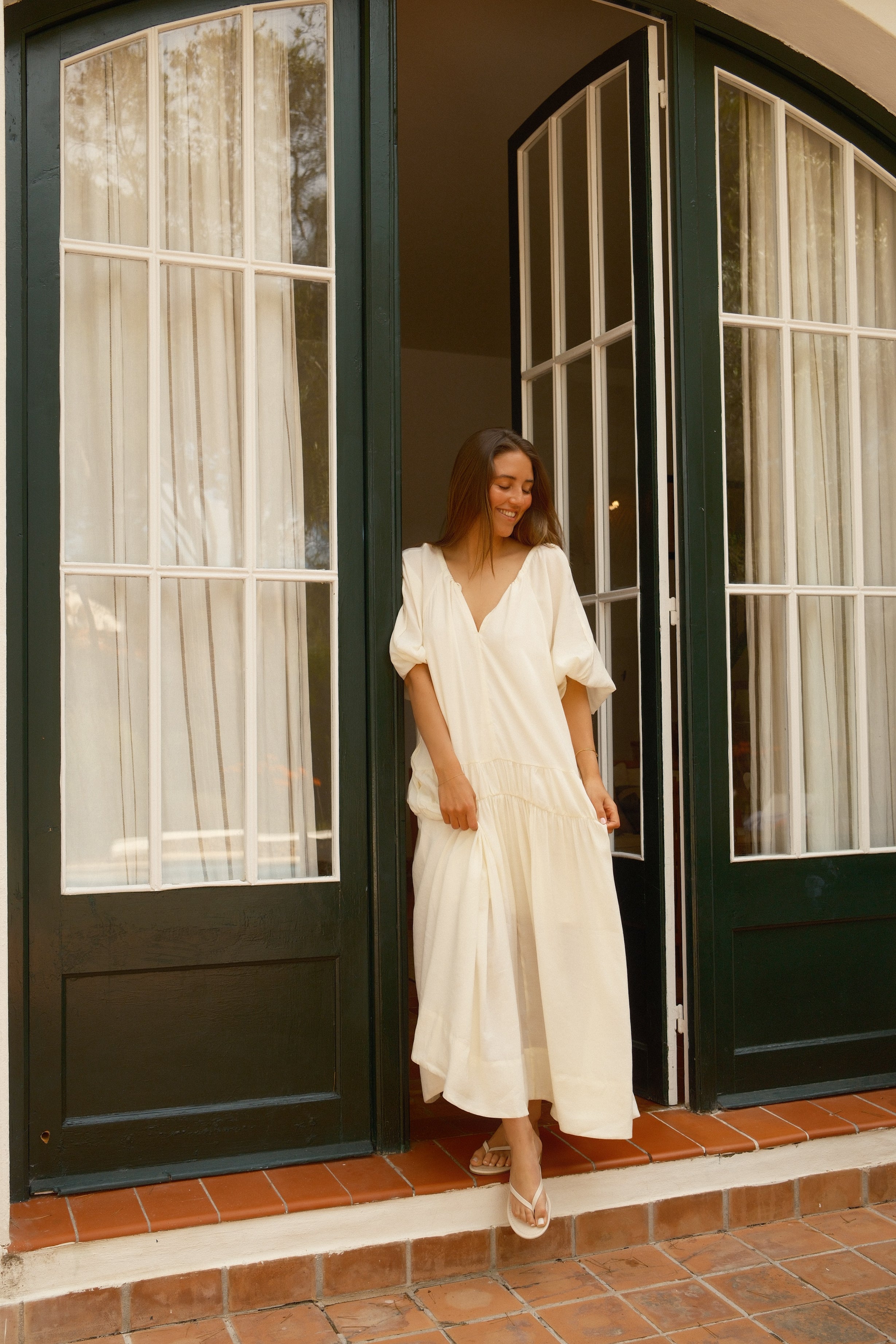 OLIVIA MAXI DRESS ECRU