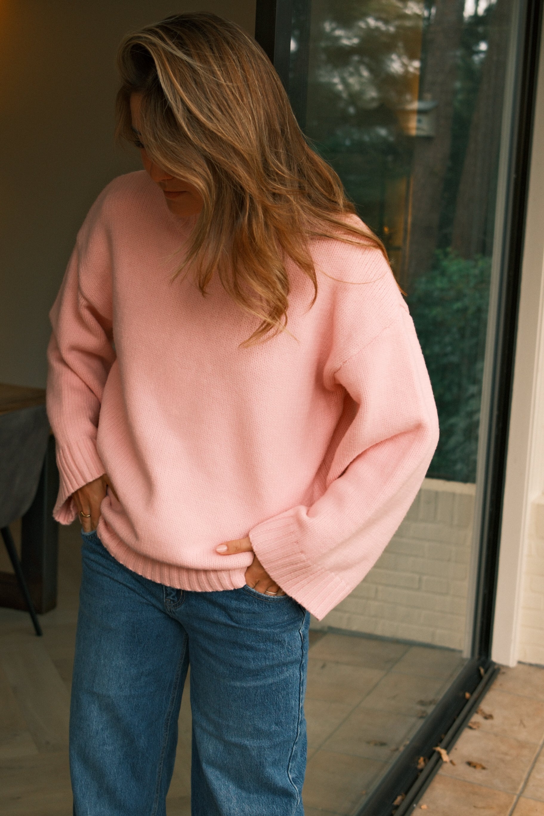 VIENNA COL KNIT BABY PINK