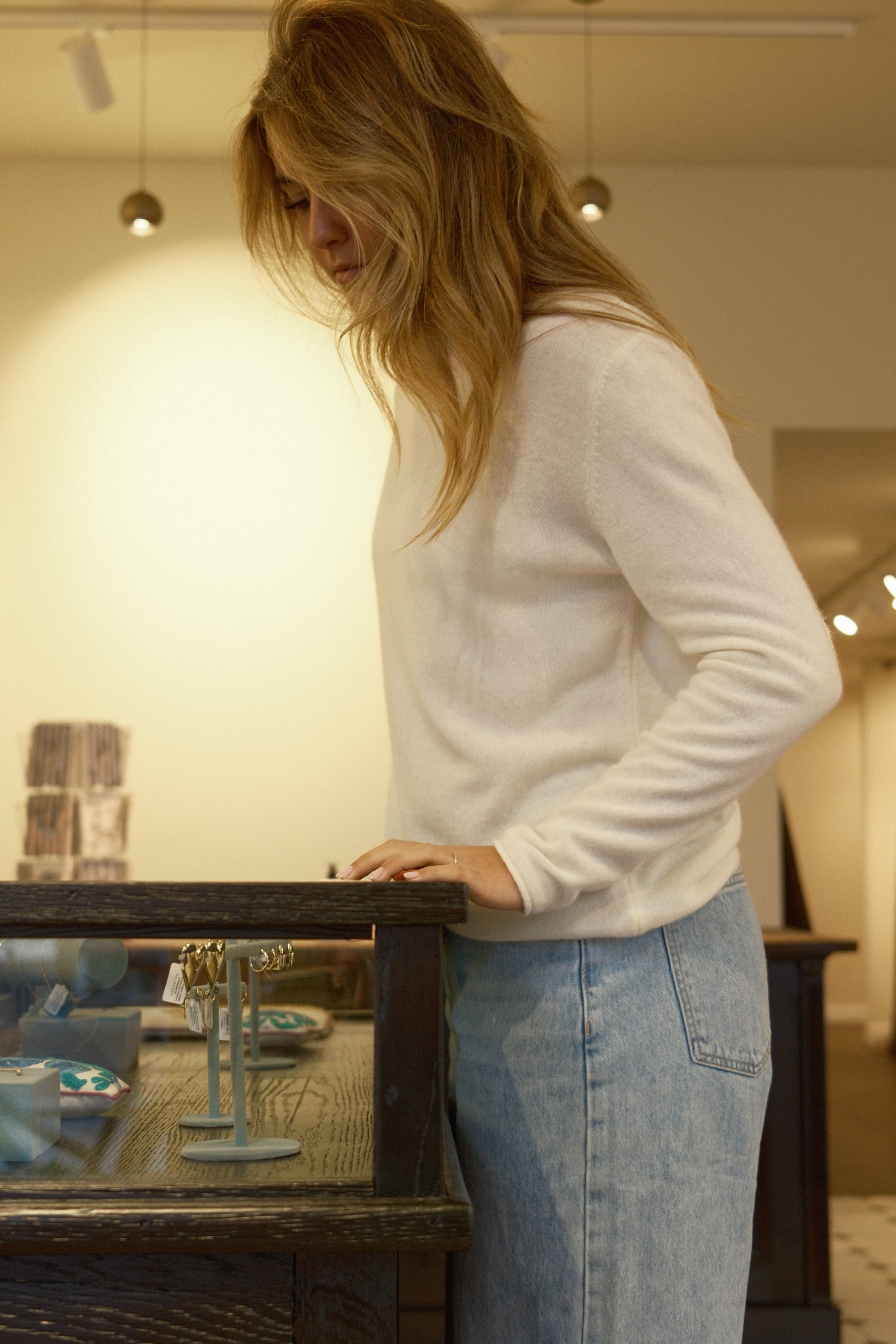 CASHMERE WOOLMIX KNIT ECRU