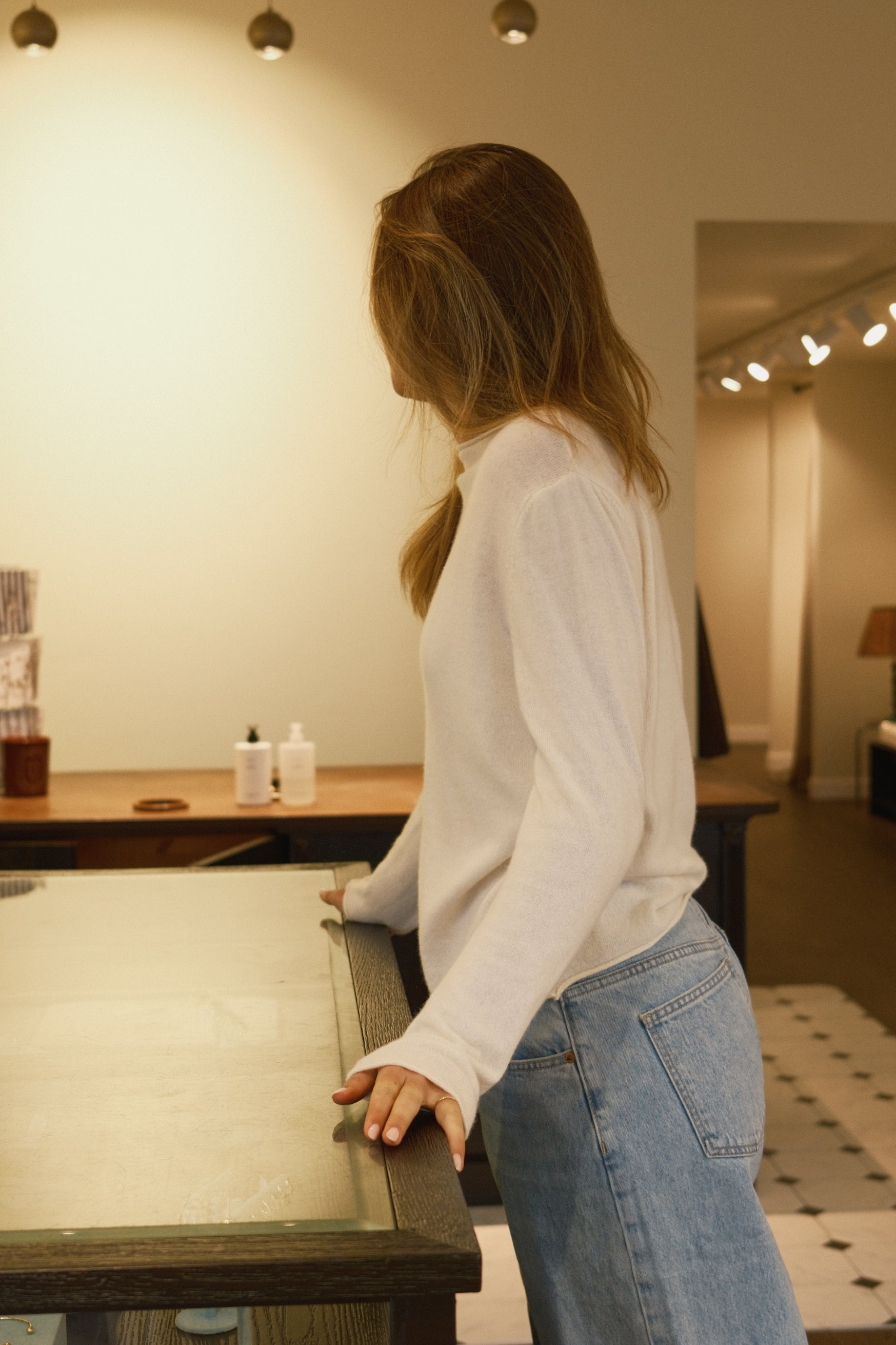 CASHMERE WOOLMIX KNIT ECRU