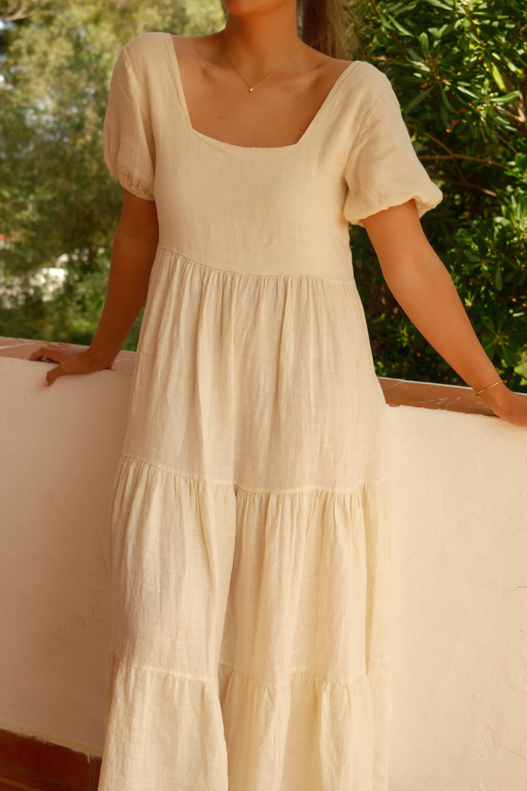 LINNEN HAILEY MAXI DRESS ECRU