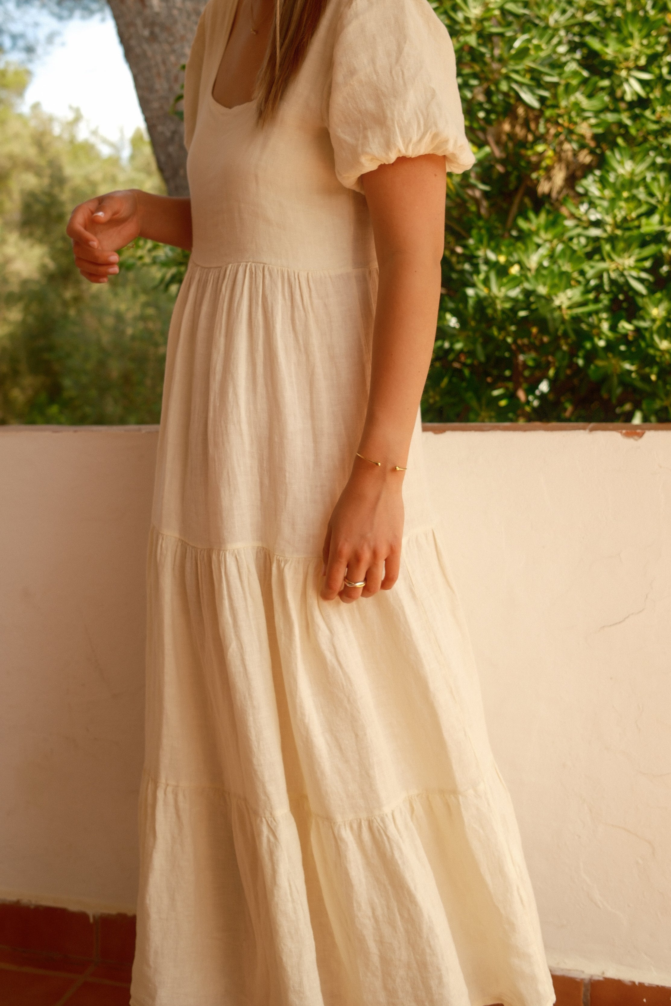 LINNEN HAILEY MAXI DRESS ECRU