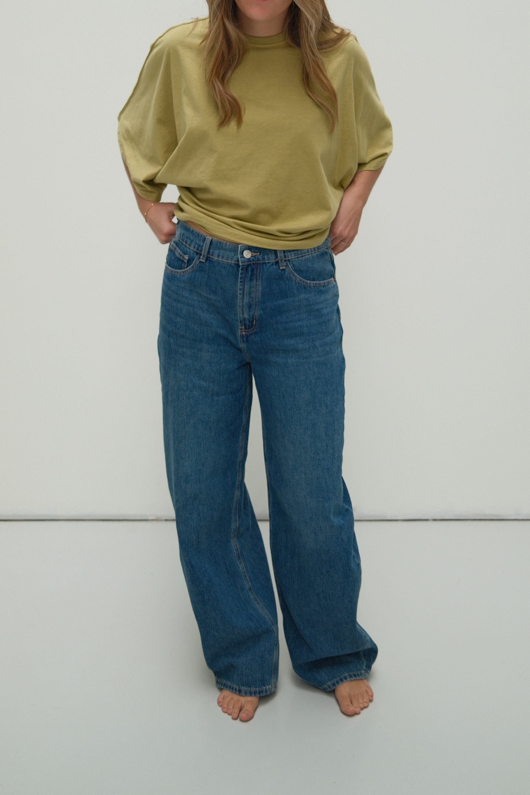WIDE SLEEVE SAAR TEE OLIVE GREEN
