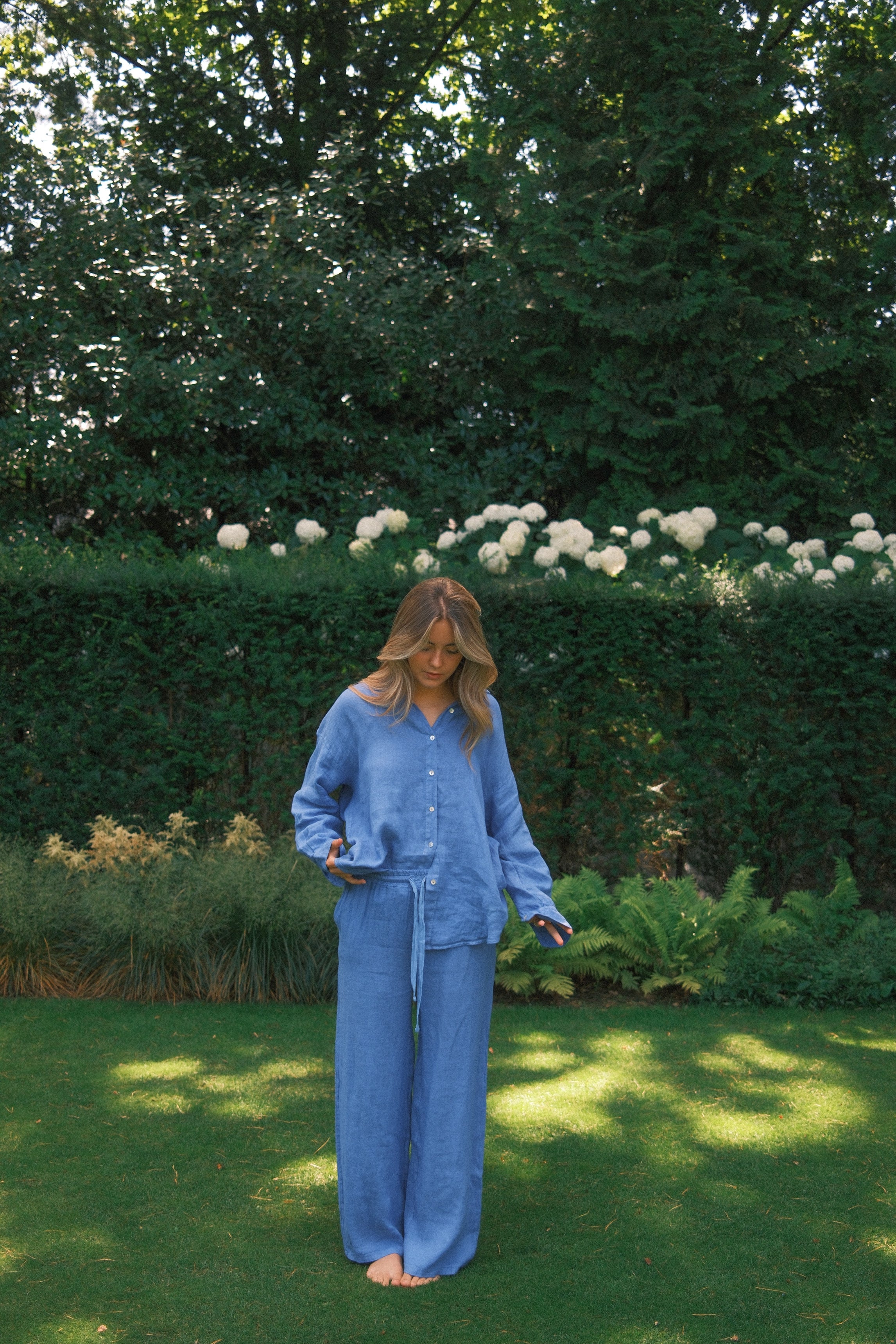 100% LINNEN MAEVE PANTS COBALT BLUE