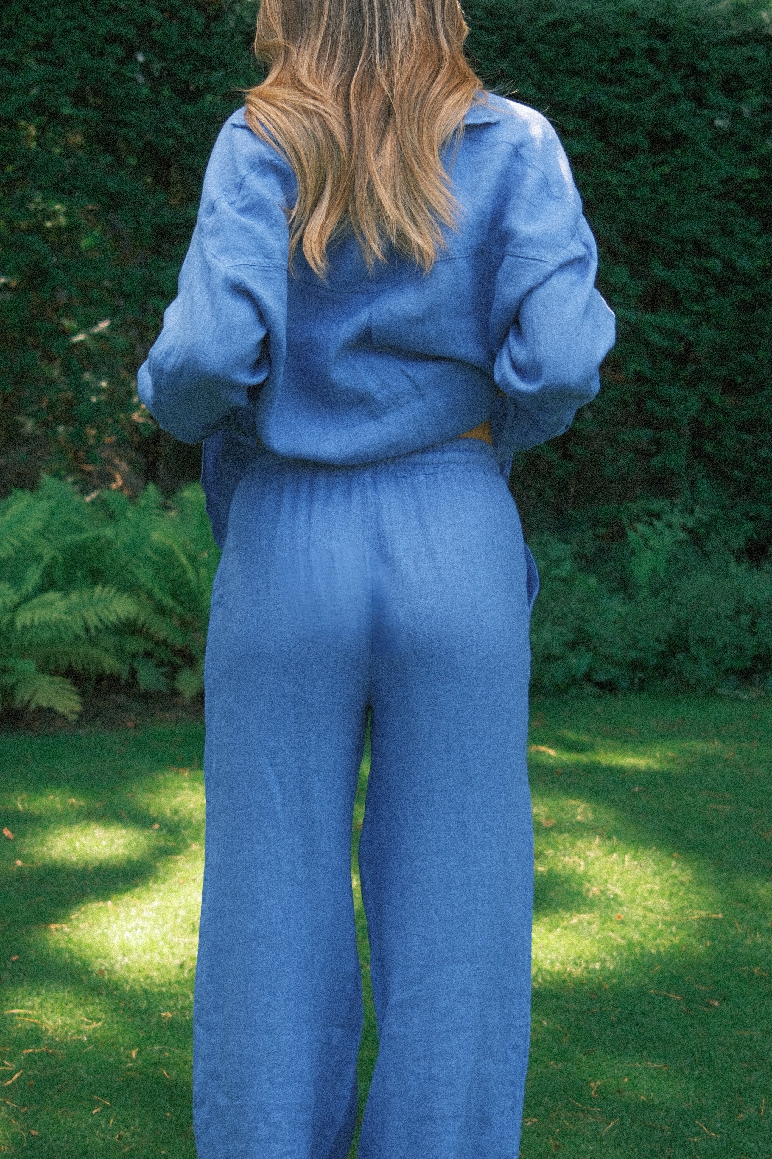 100% LINNEN MAEVE PANTS COBALT BLUE