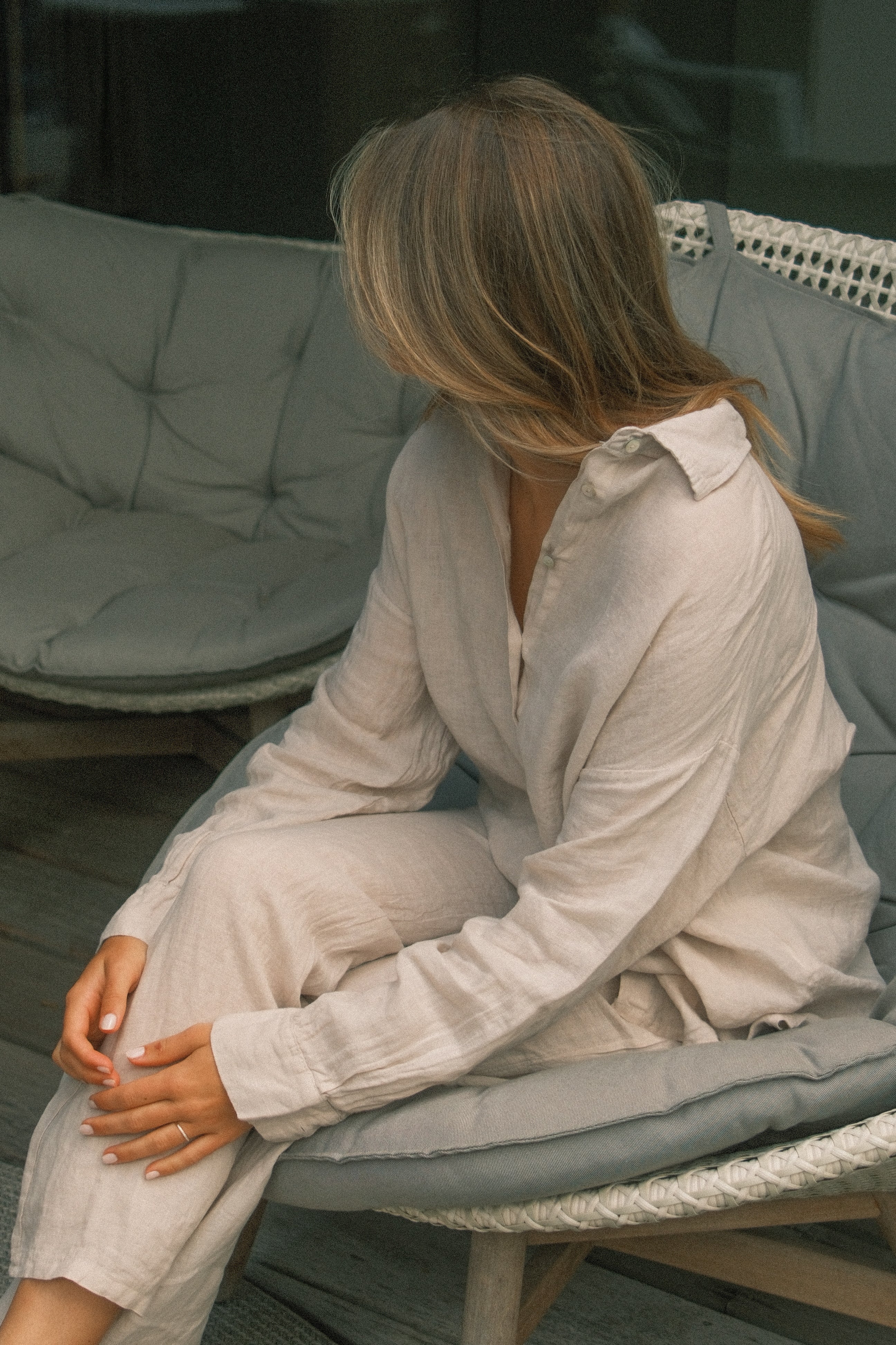 100% LINNEN MAEVE PANTS BEIGE