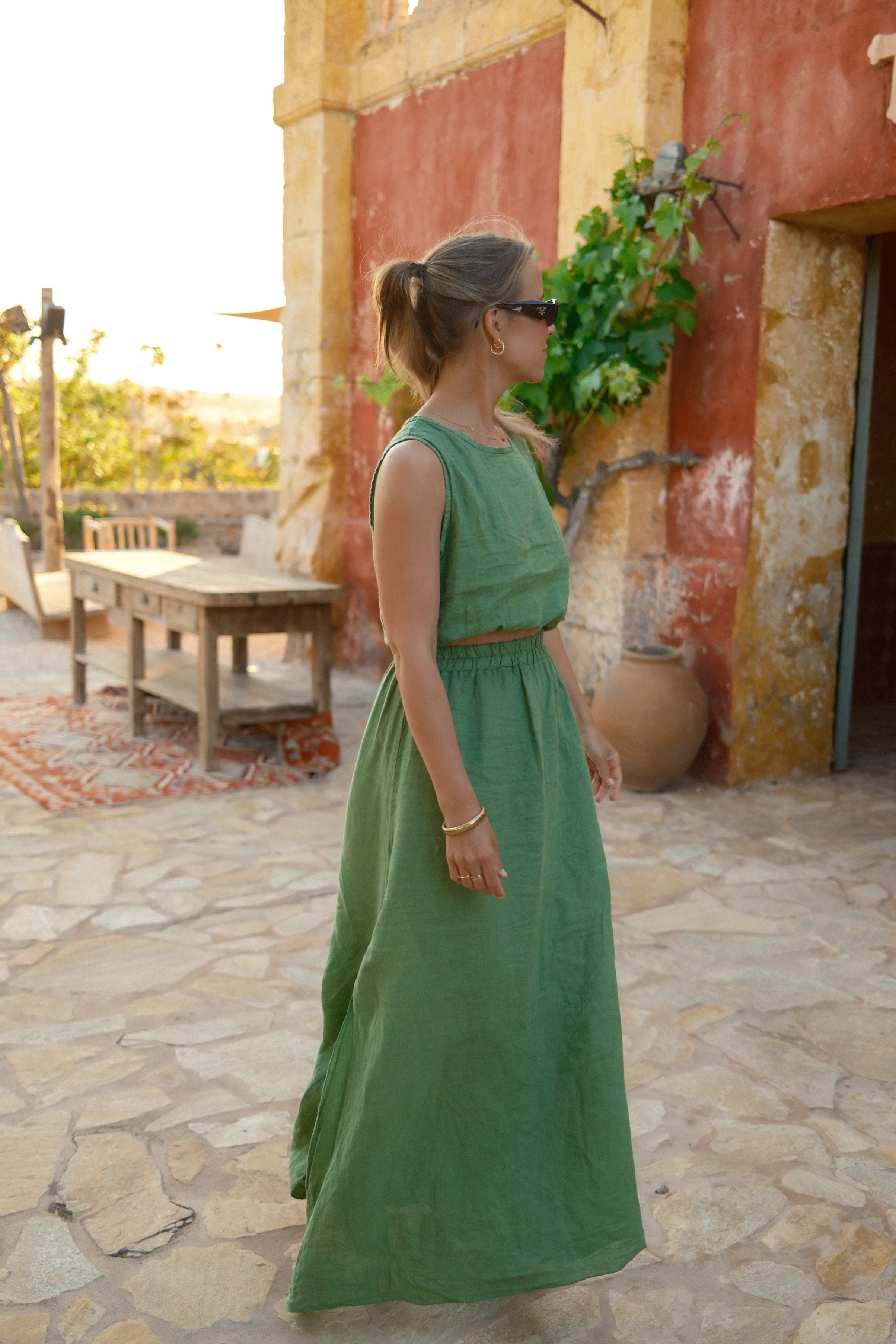 JULY LINNEN SET SOFT GREEN