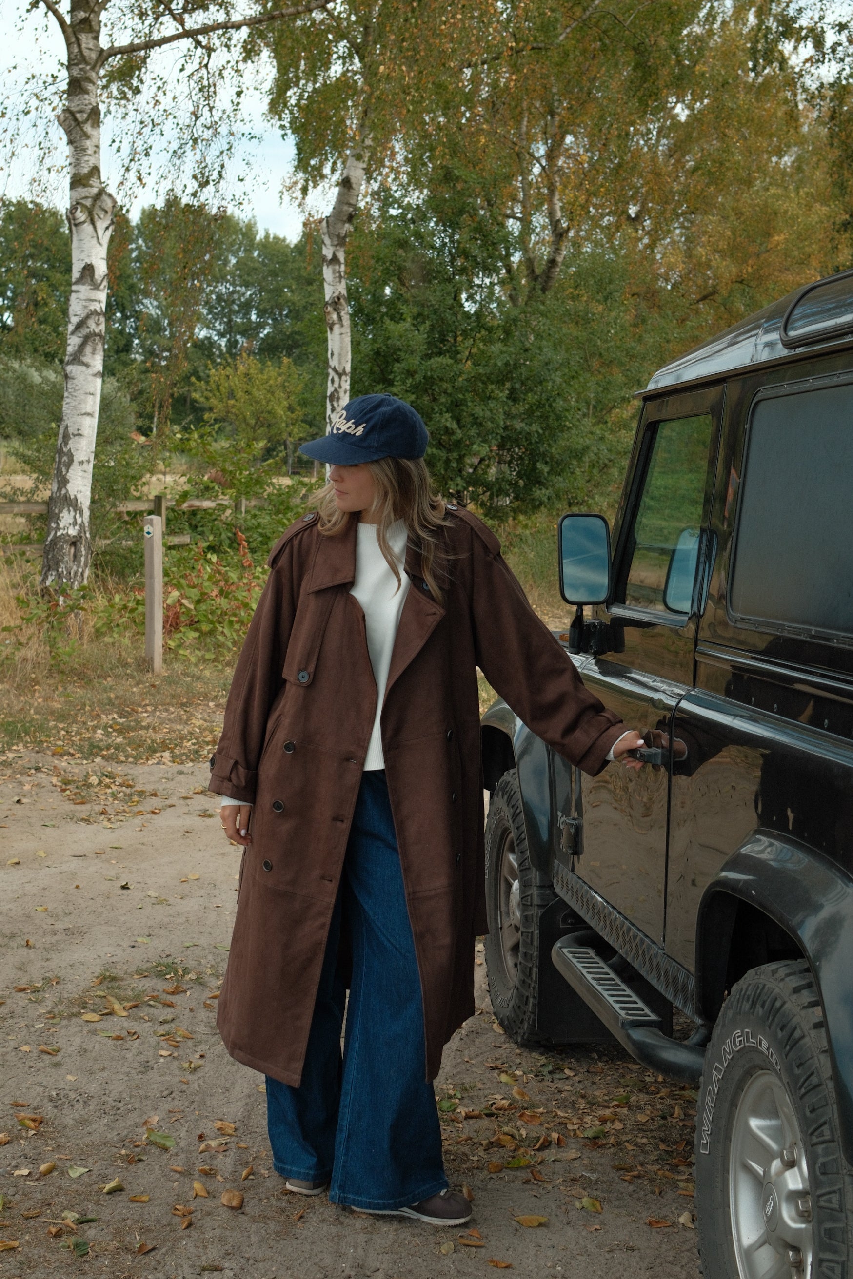 TRENCH COAT SUEDE CHOCO