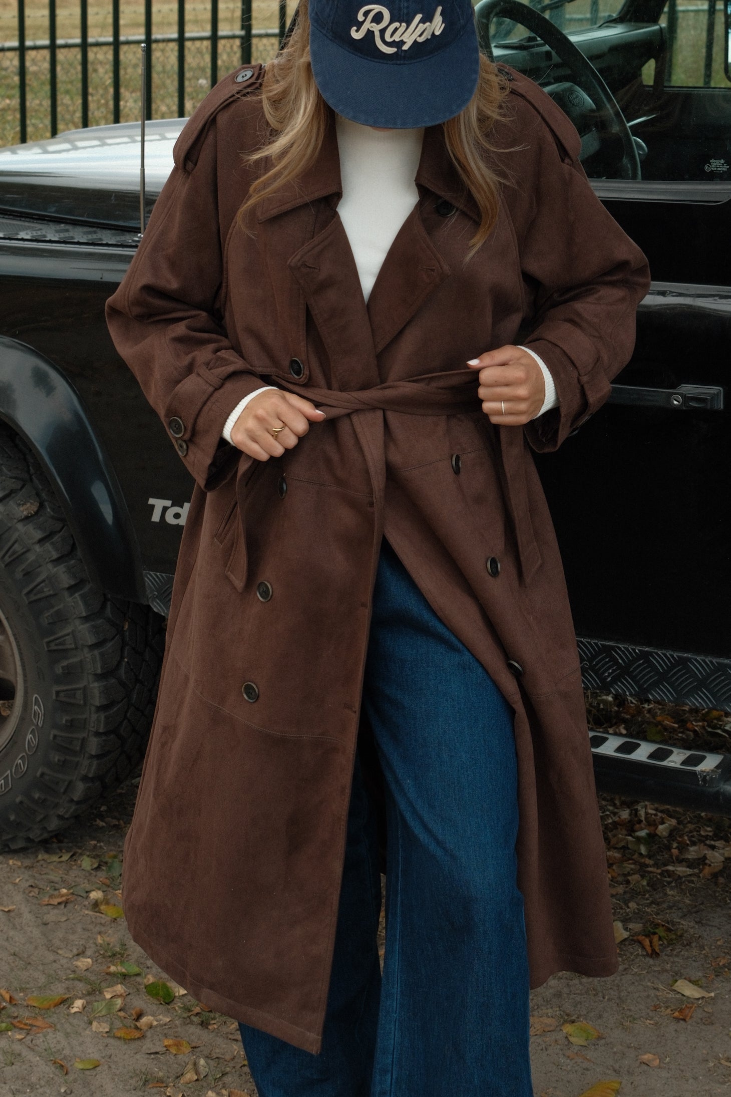 TRENCH COAT SUEDE CHOCO