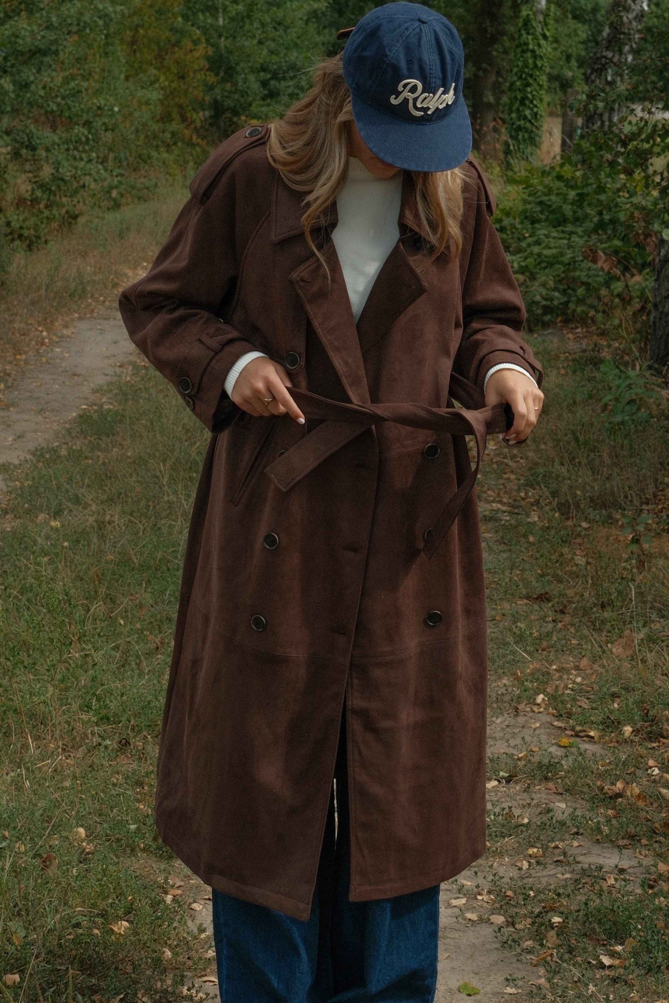 TRENCH COAT SUEDE CHOCO