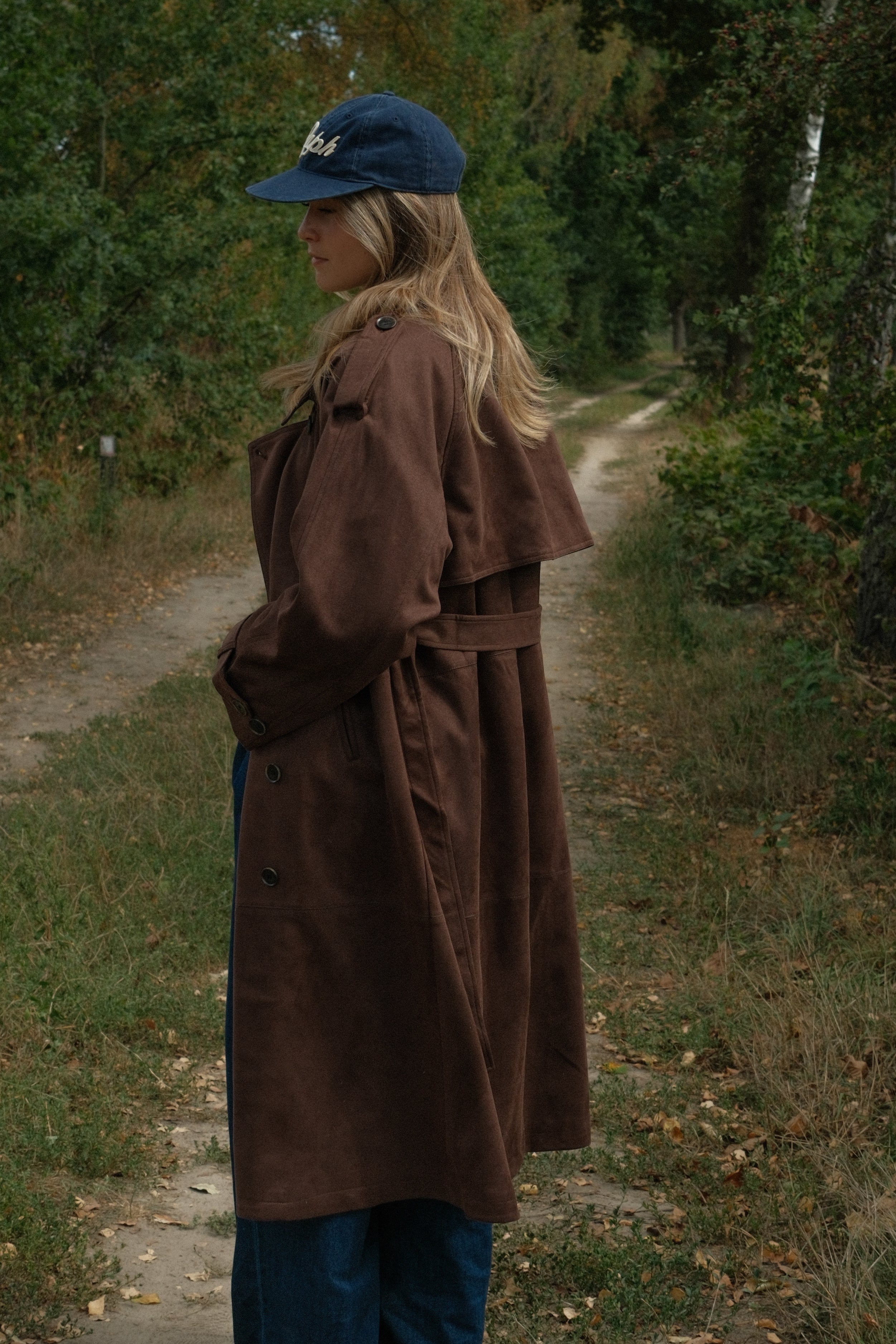 TRENCH COAT SUEDE CHOCO
