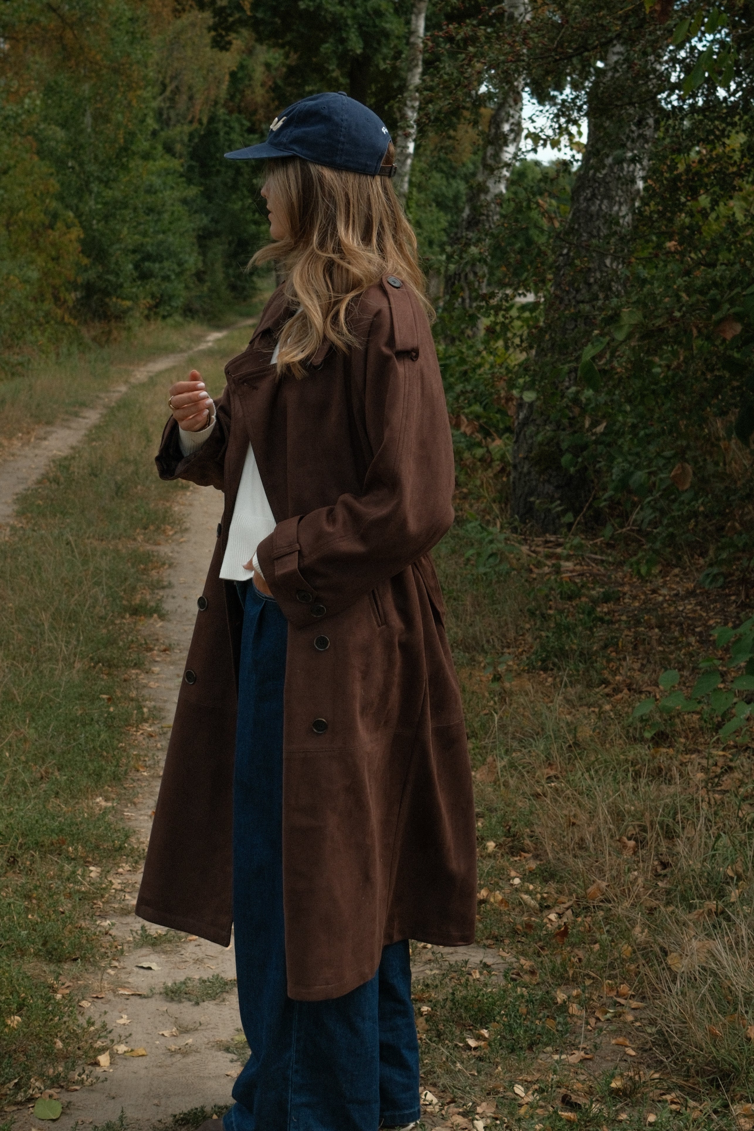 TRENCH COAT SUEDE CHOCO
