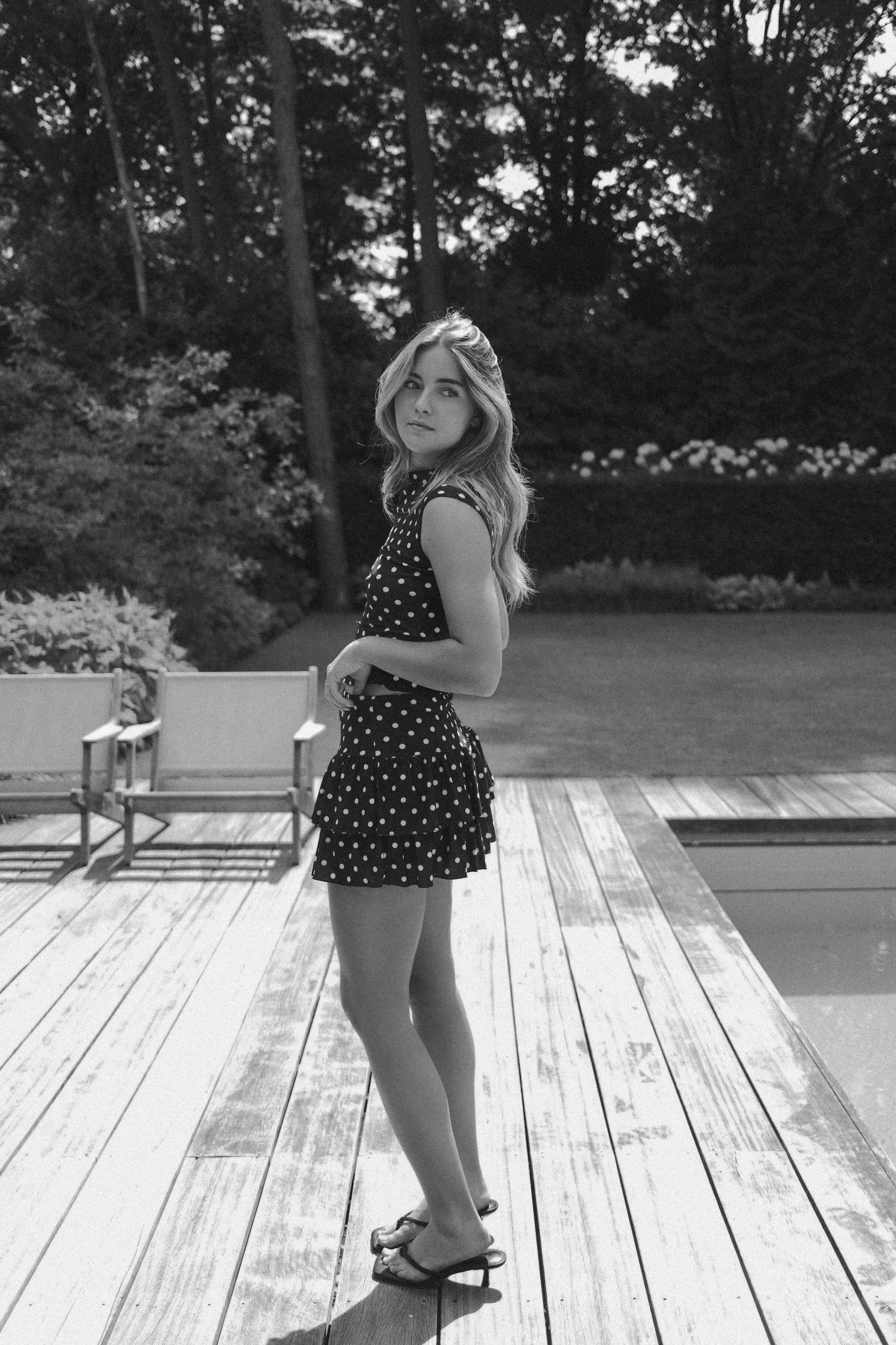 SUMMER POLKADOT SKIRT BLACK