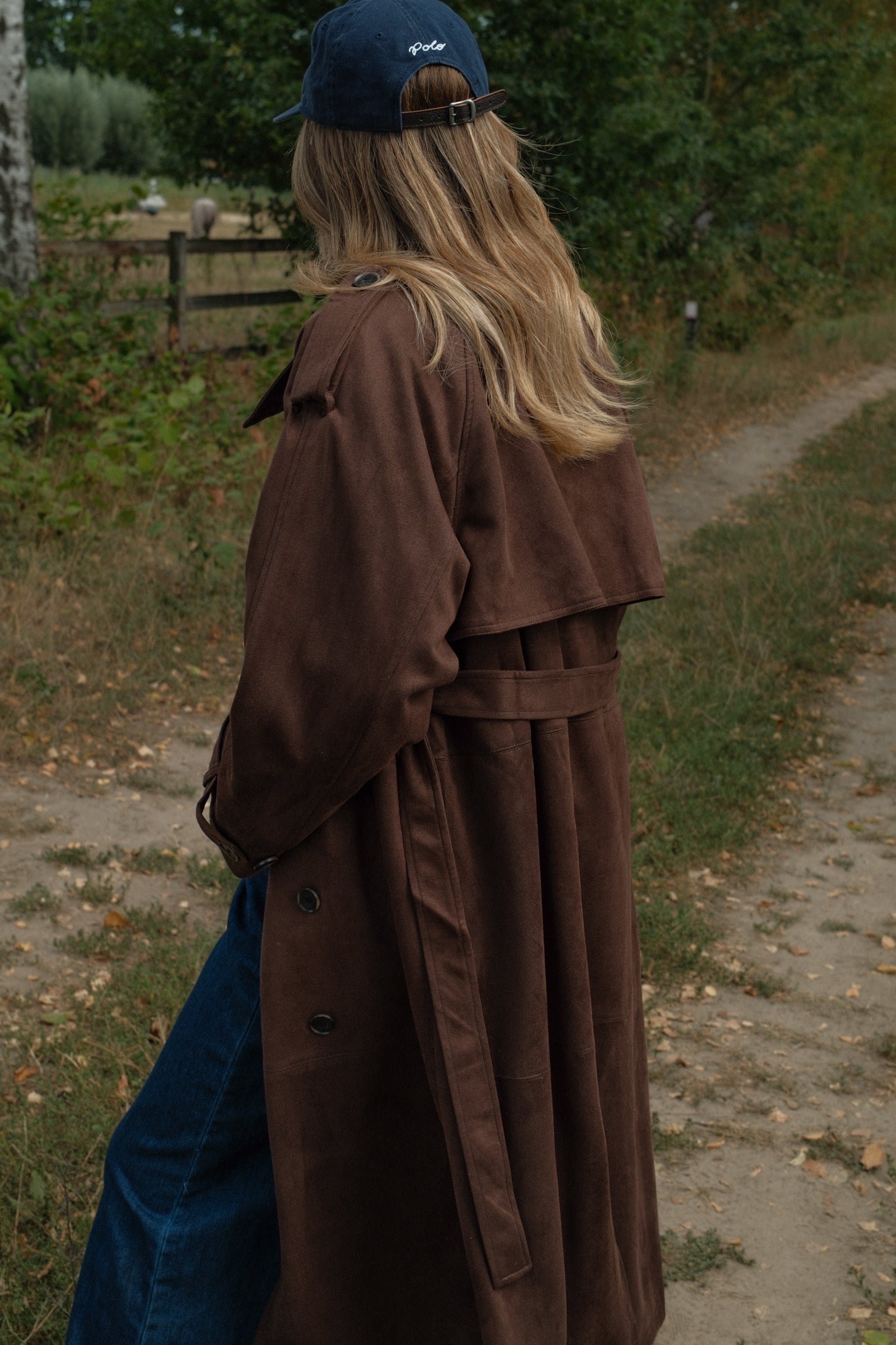 TRENCH COAT SUEDE CHOCO