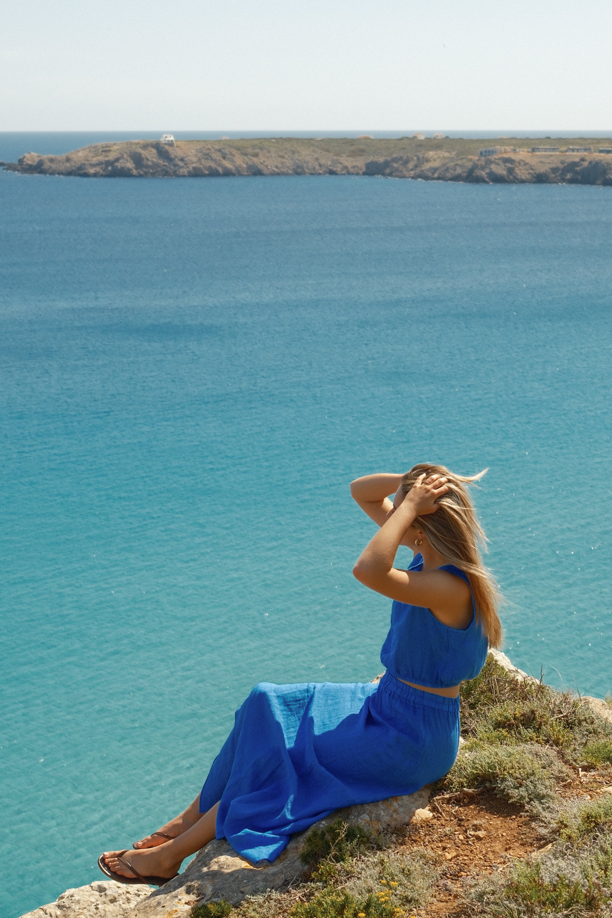 JULY LINNEN SET COBALT BLUE