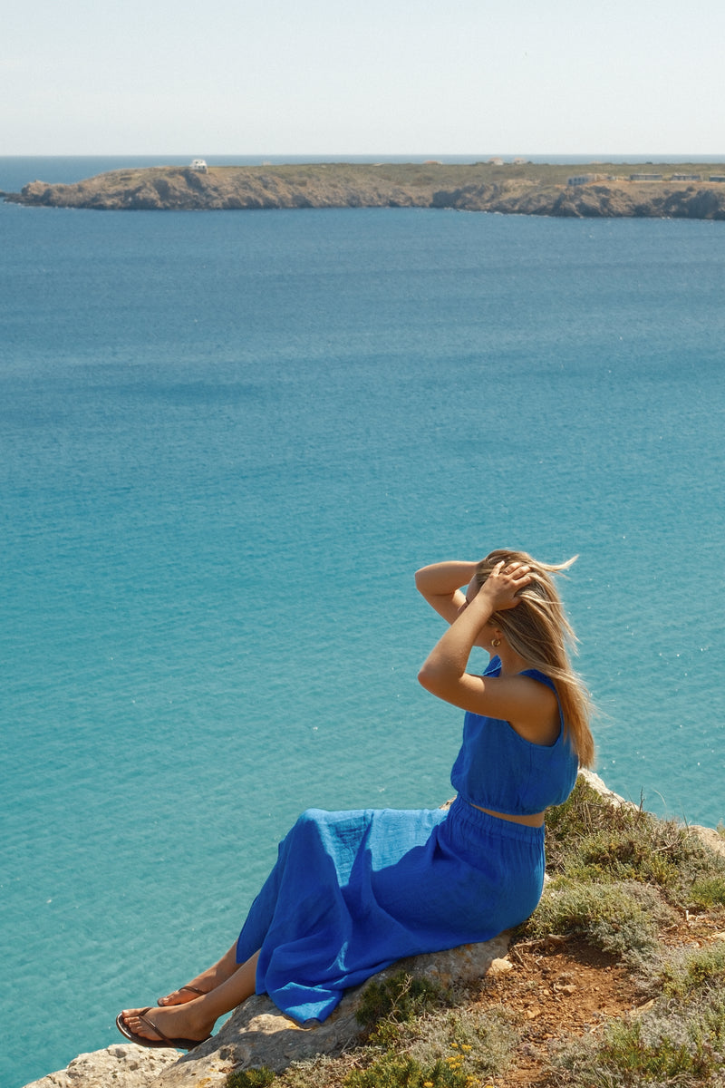 JULY LINNEN SET COBALT BLUE