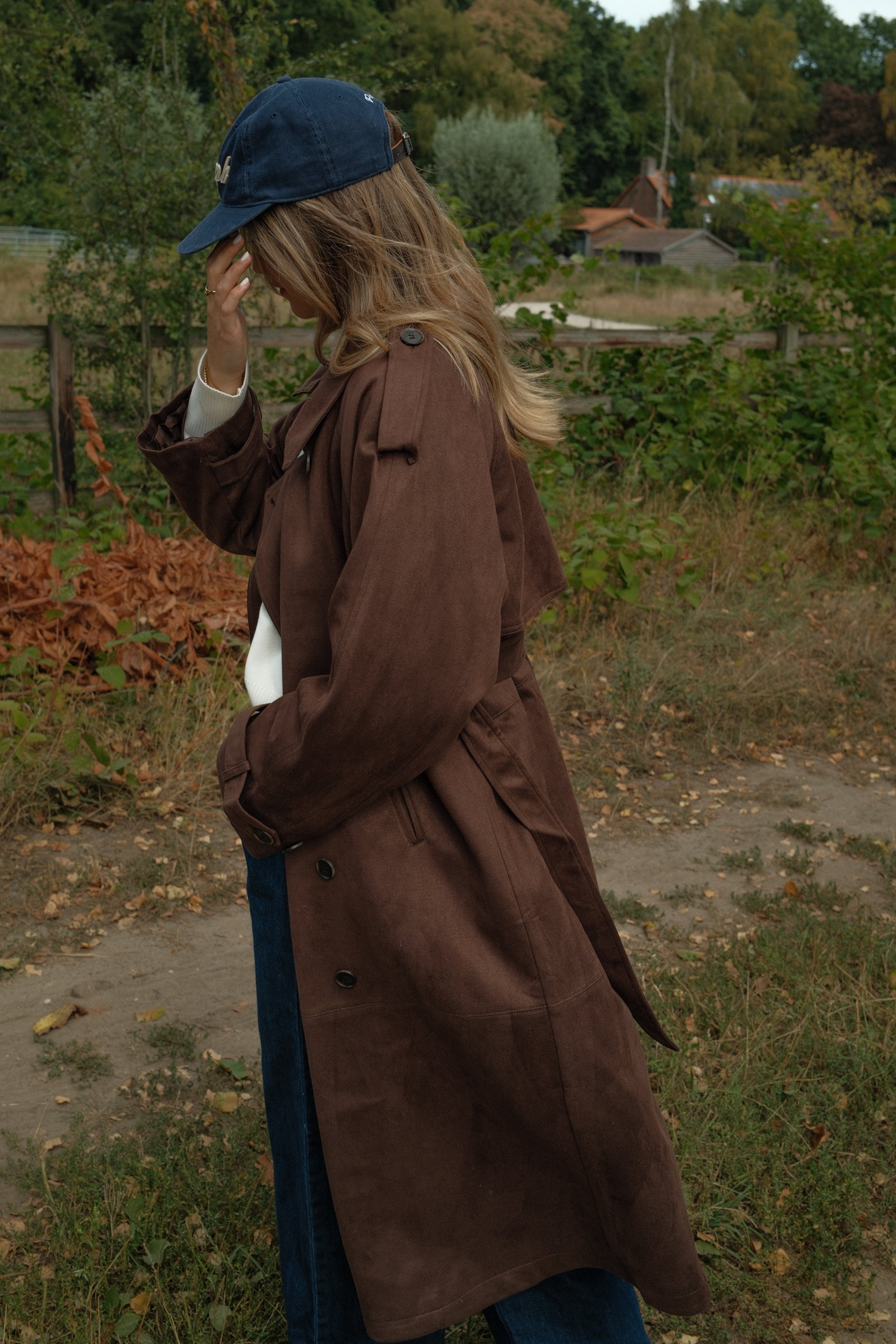 TRENCH COAT SUEDE CHOCO