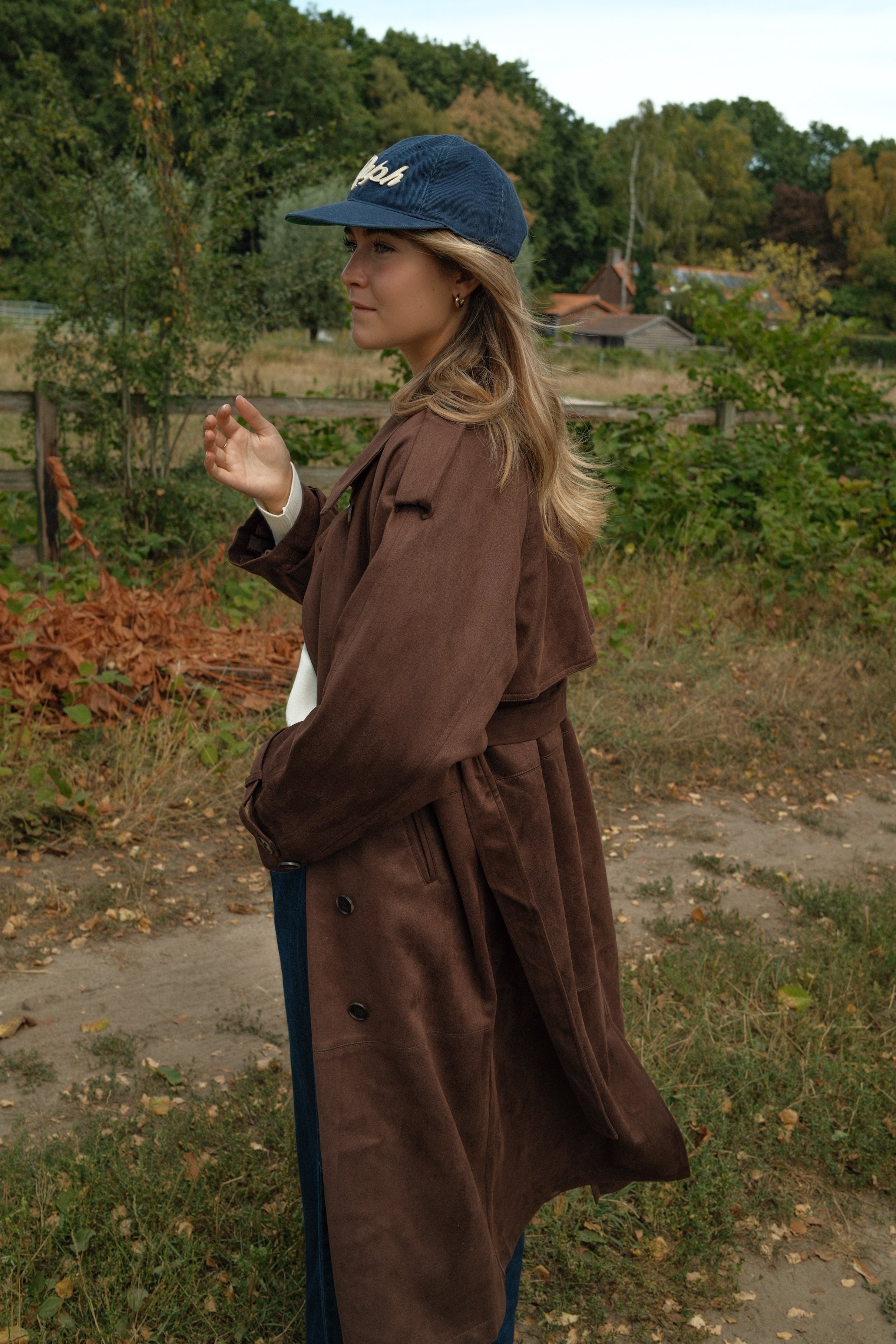 TRENCH COAT SUEDE CHOCO