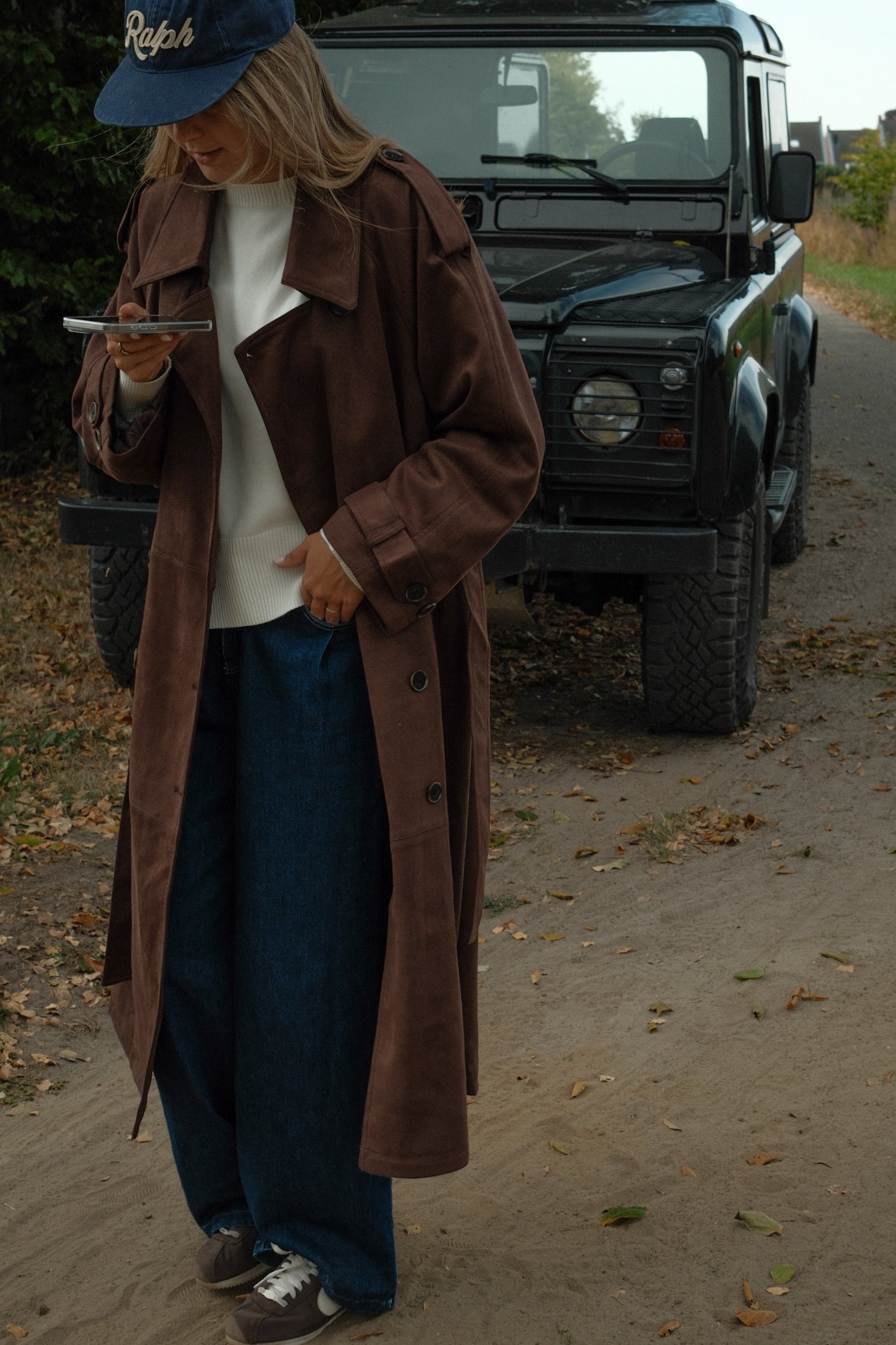 TRENCH COAT SUEDE CHOCO