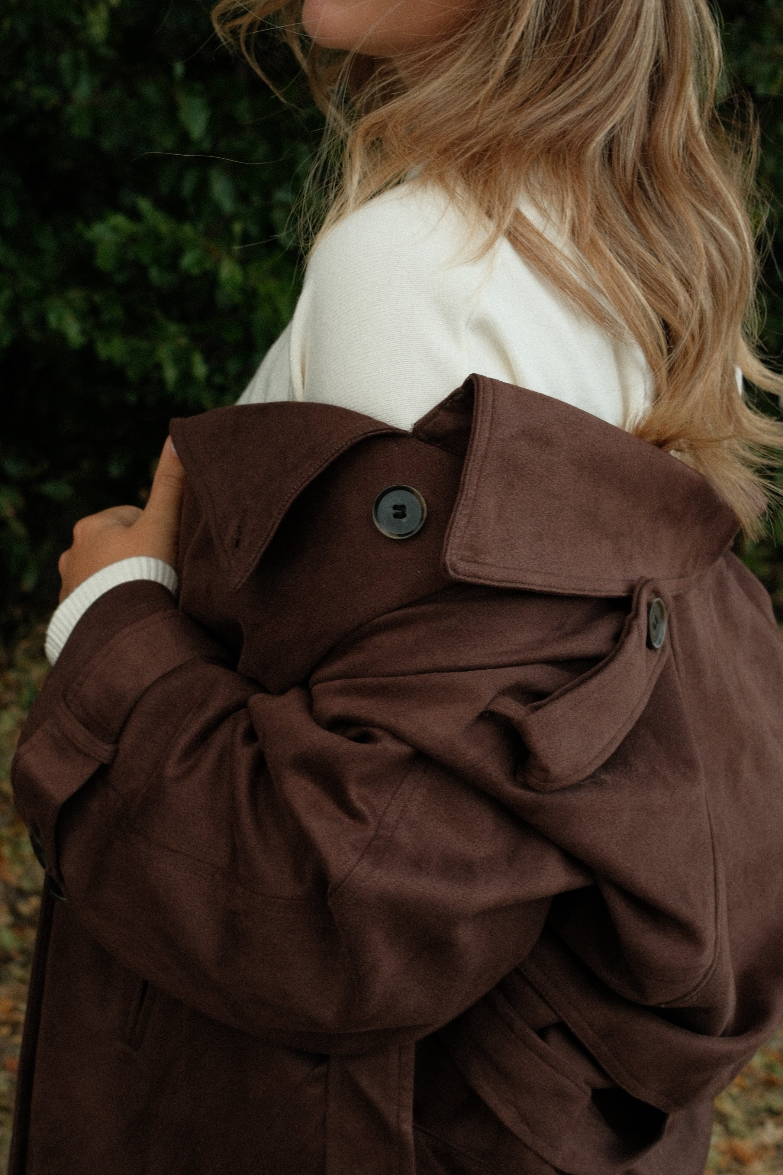 TRENCH COAT SUEDE CHOCO