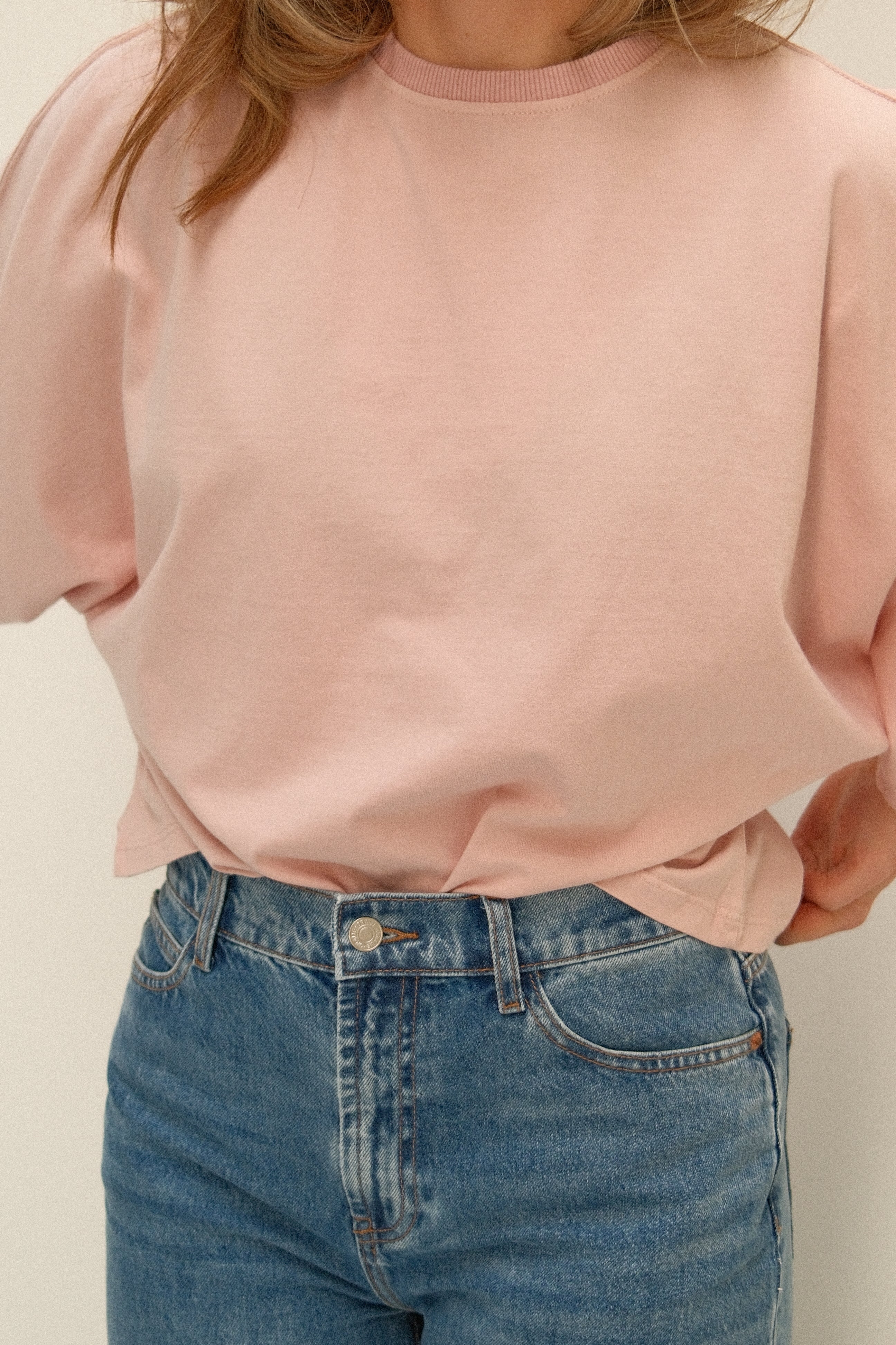 WIDE SLEEVE SAAR TEE OLD PINK